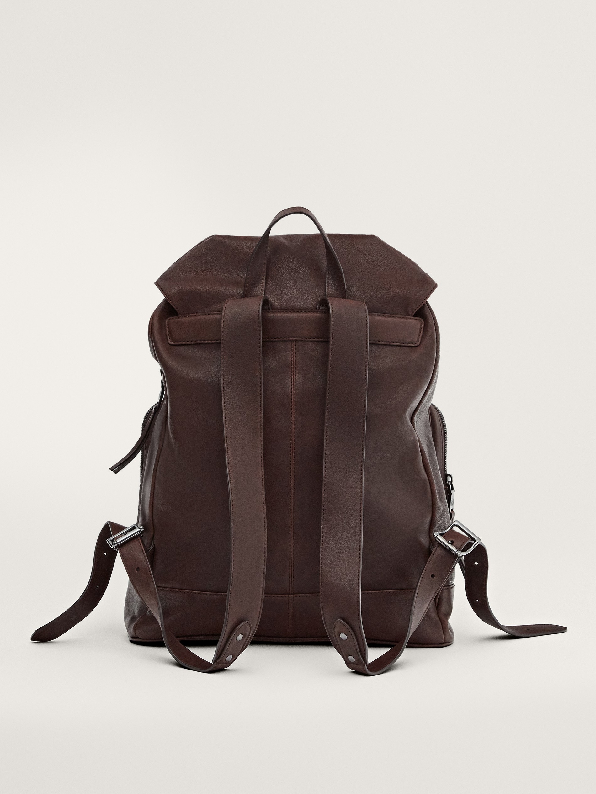 massimo dutti backpack leather