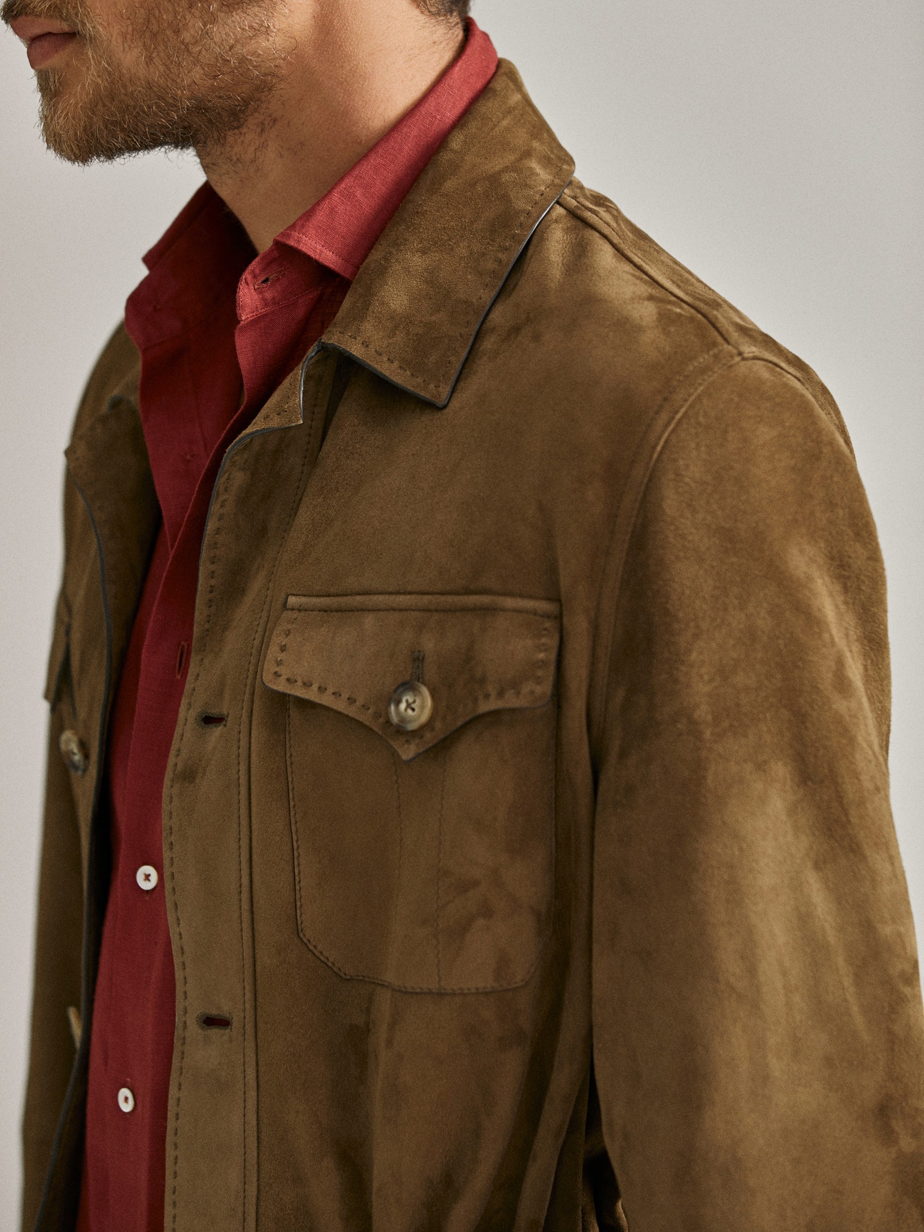 massimo dutti mens suede jacket