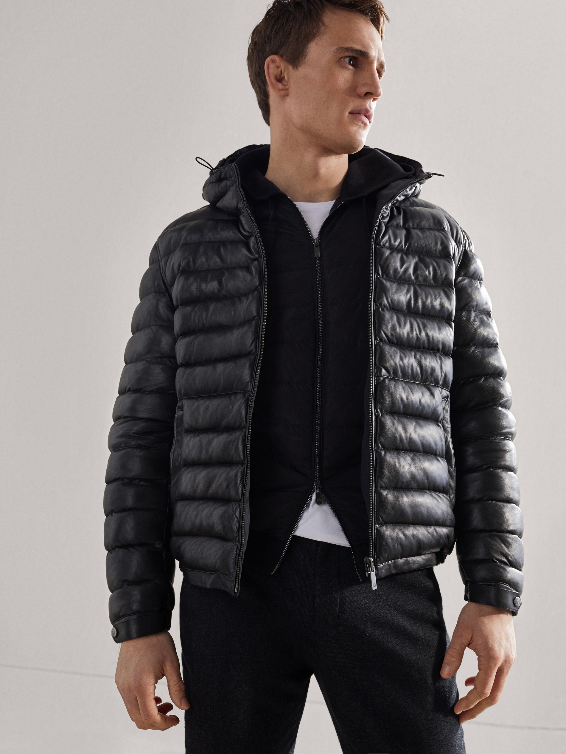 massimo dutti reversible leather jacket 