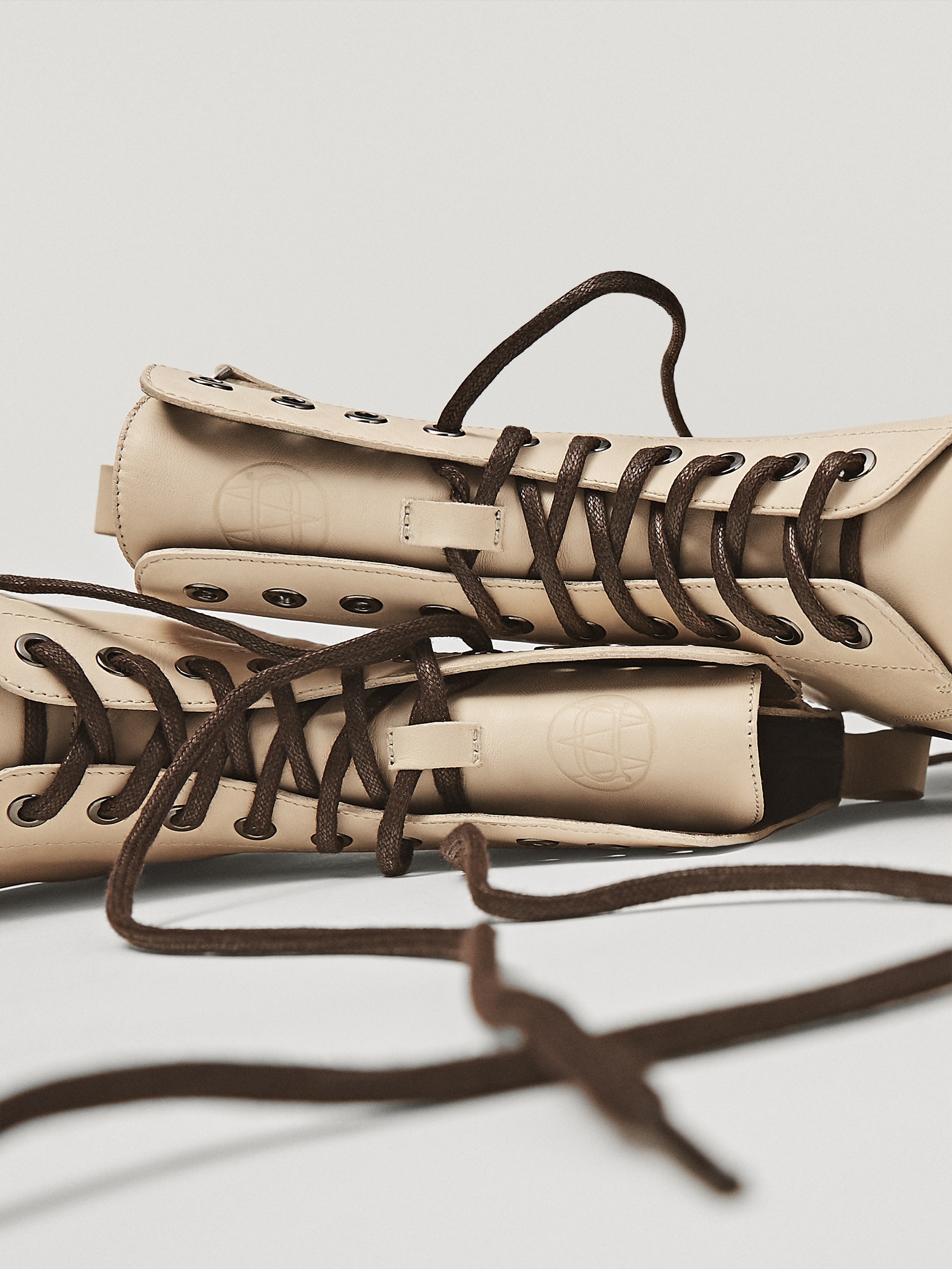 flat ankle booties with laces