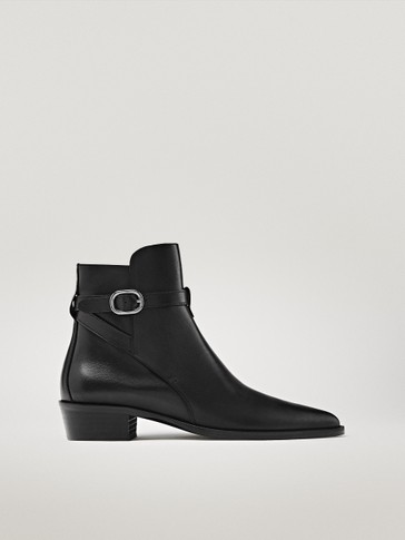 Massimo dutti biker boots Clearance
