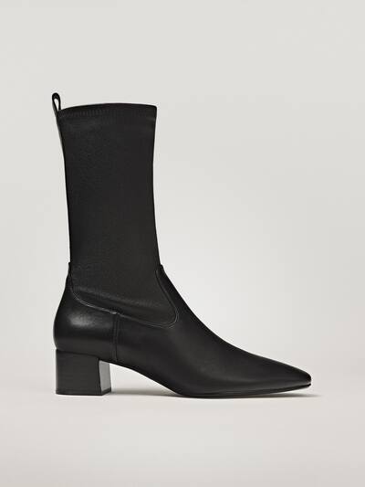 Stretch High Heel Ankle Boots Women Massimo Dutti