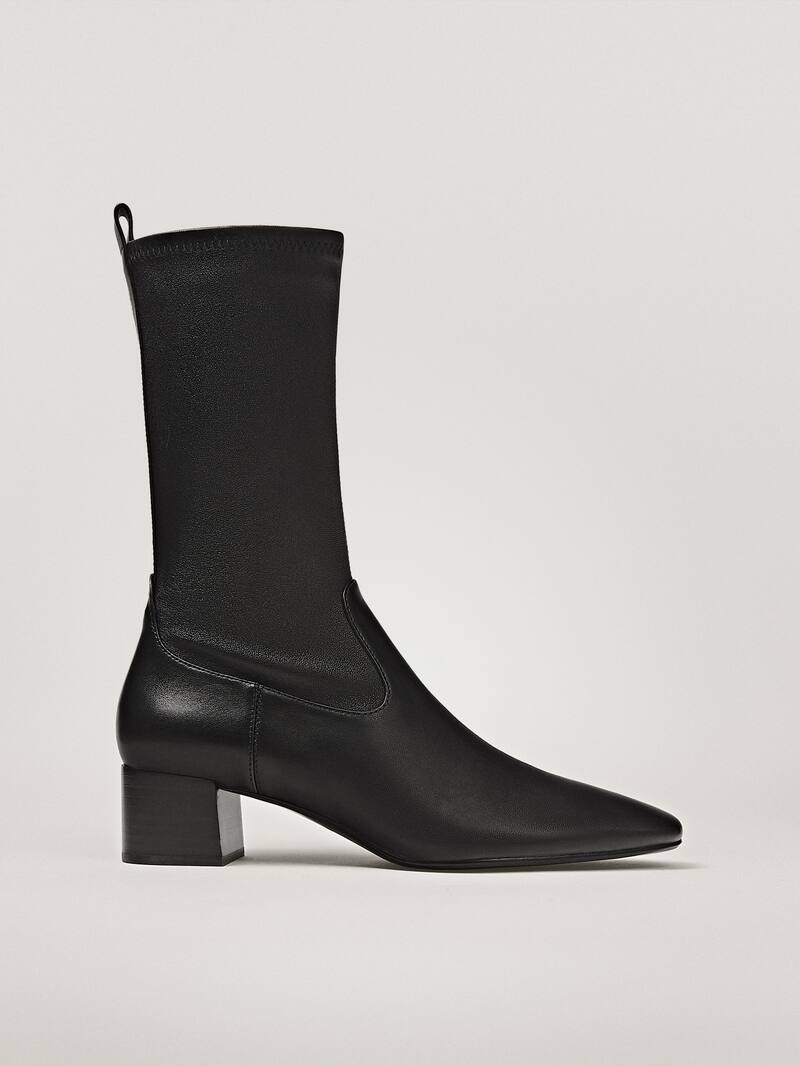 Stretch High Heel Ankle Boots Women Massimo Dutti