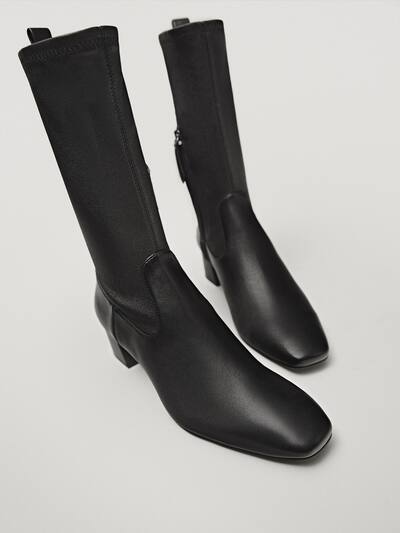 Stretch High Heel Ankle Boots Women Massimo Dutti
