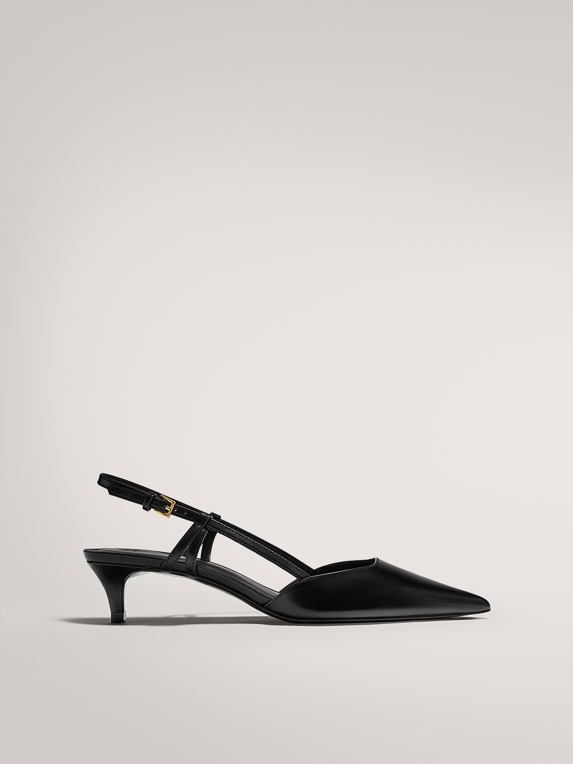 MID-HEEL SLINGBACK SHOES WITH BUCKLE 
