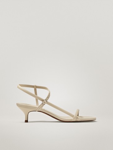 beige kitten heel sandals