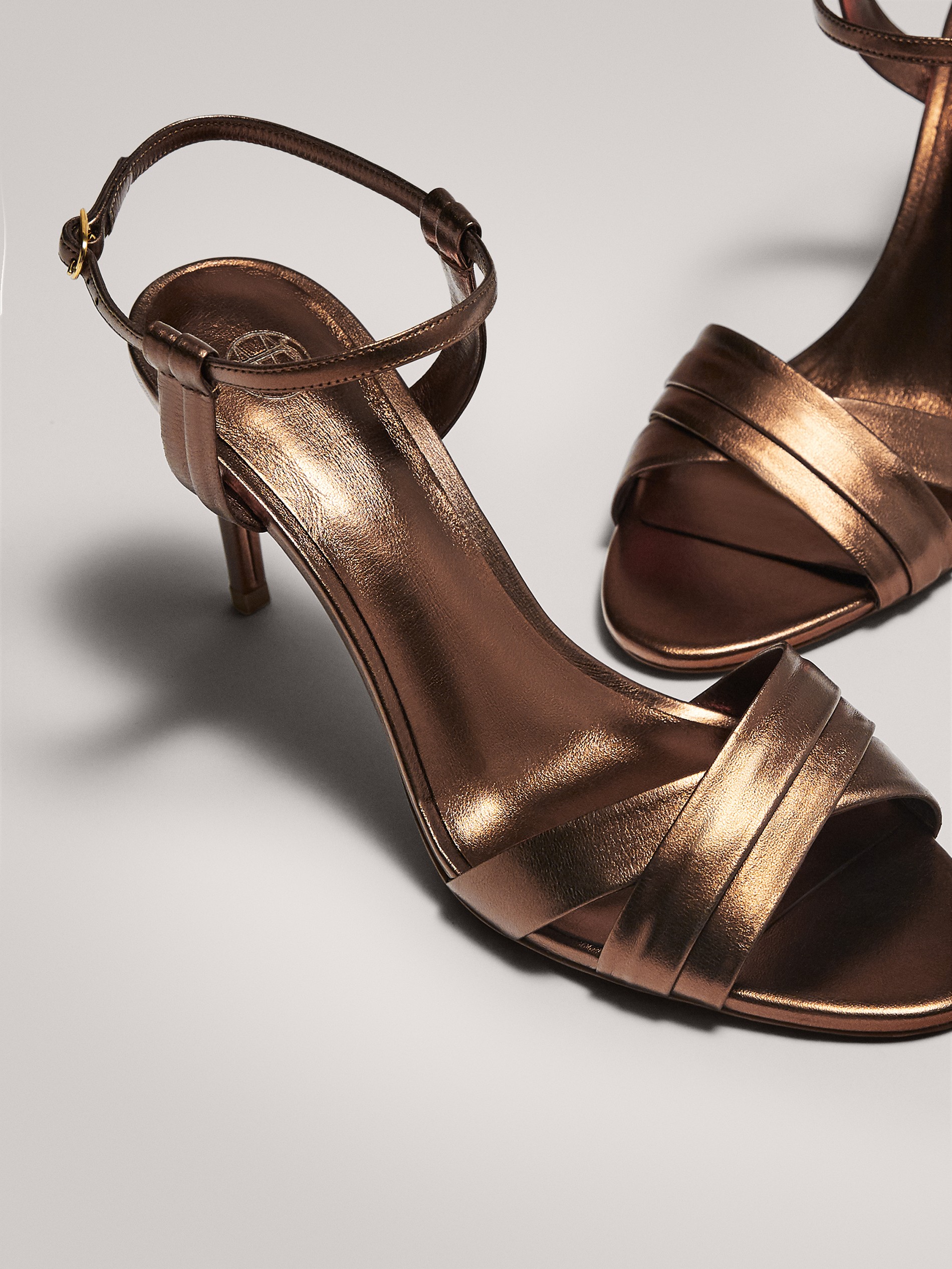 bronze sandal heels