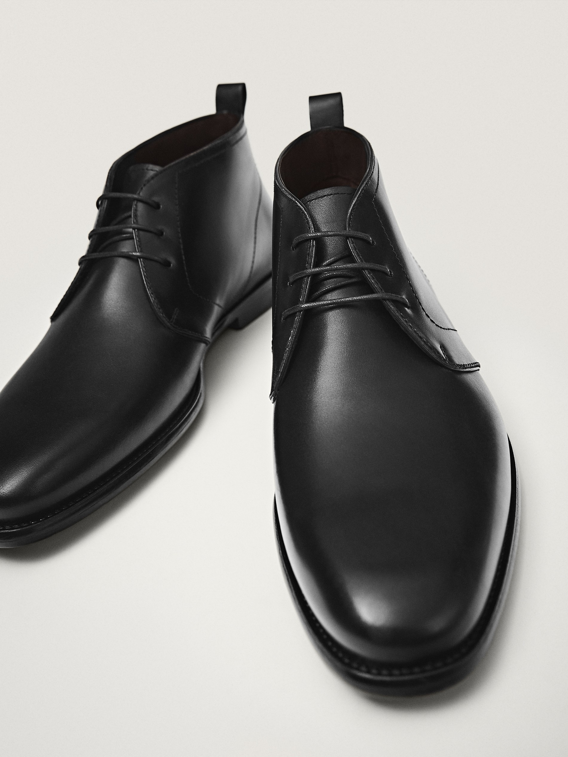 SMART BLACK ANKLE BOOTS - Men - Massimo 