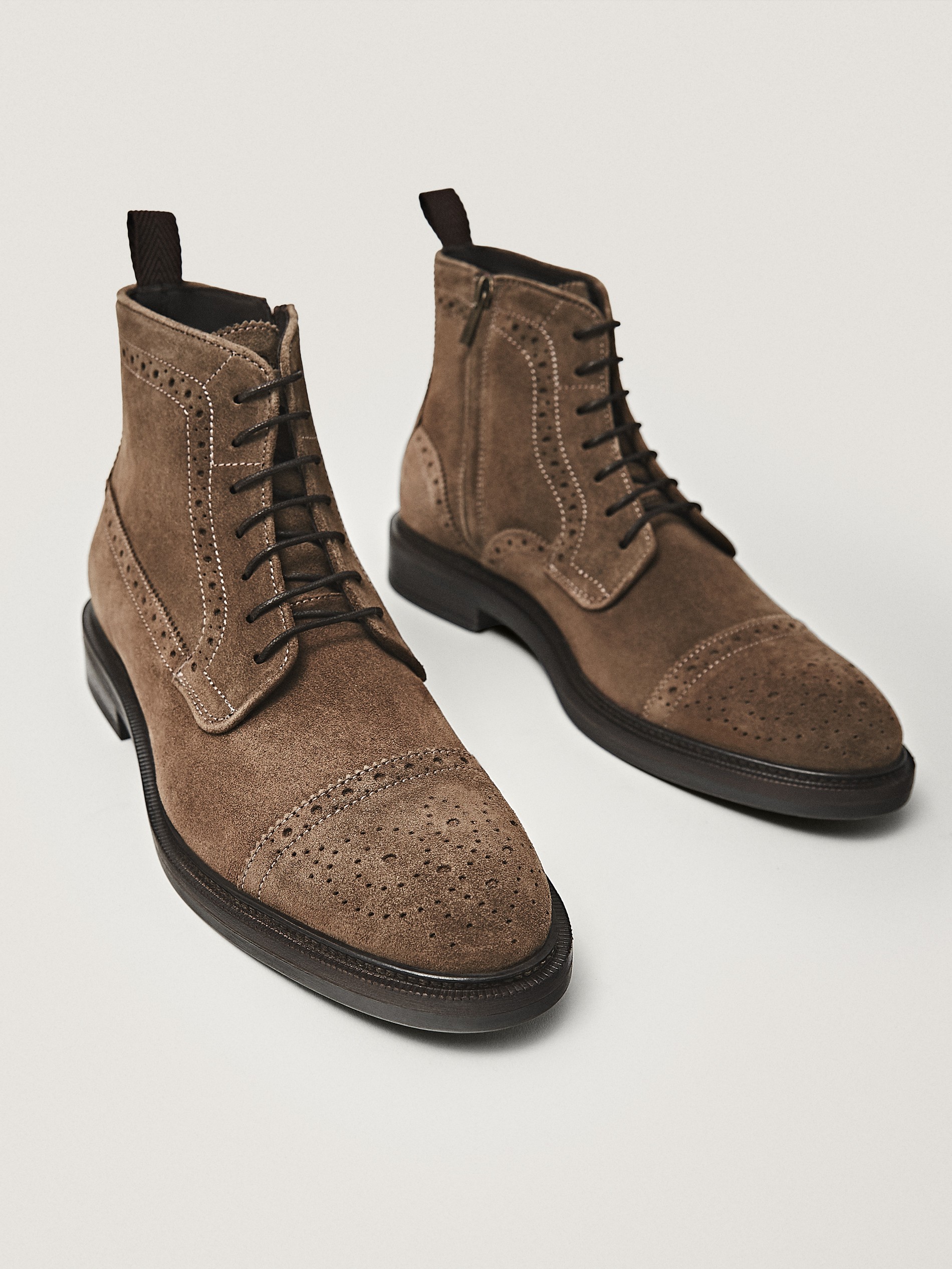 massimo dutti suede boots