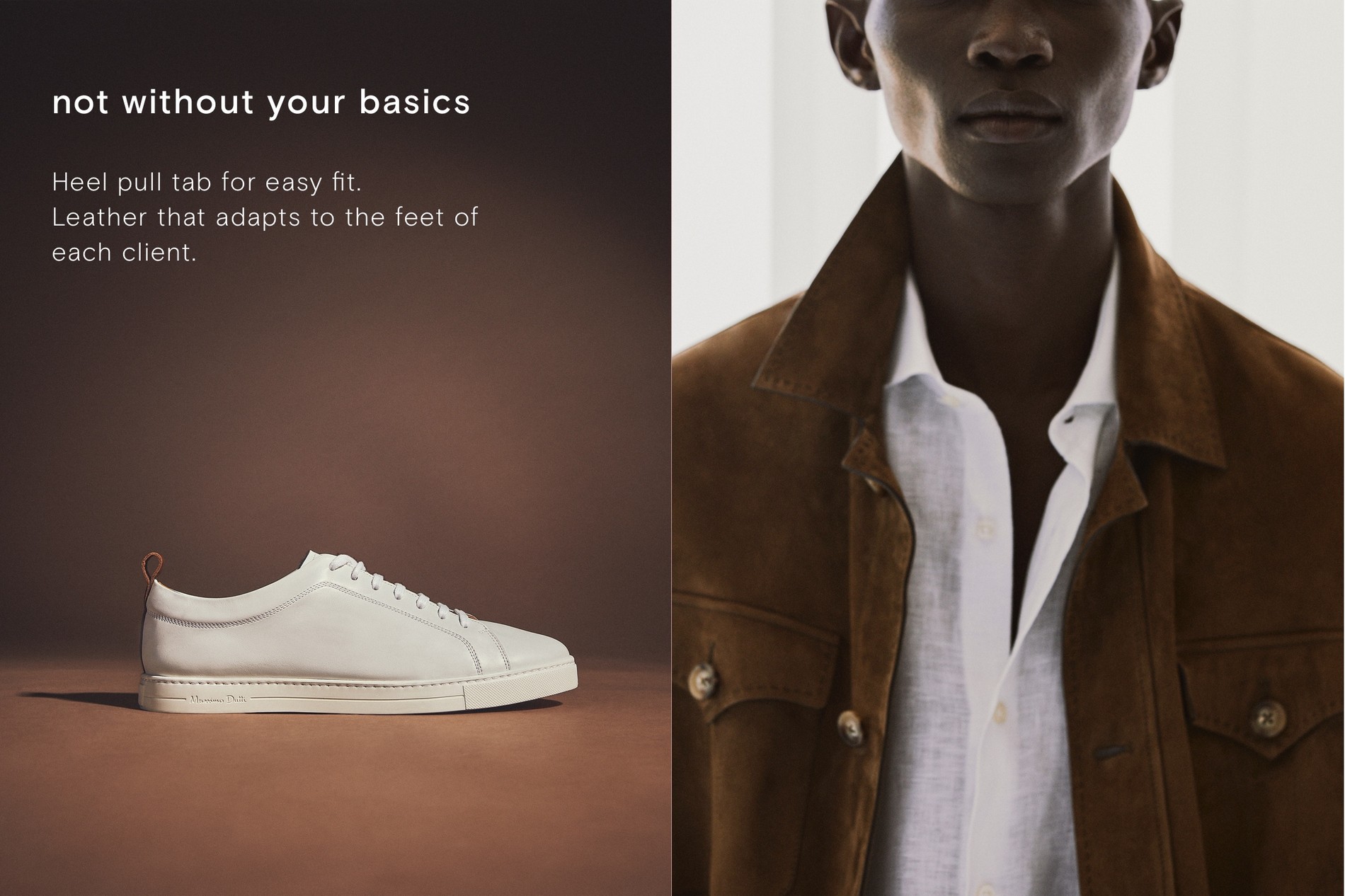 massimo dutti white leather trainers