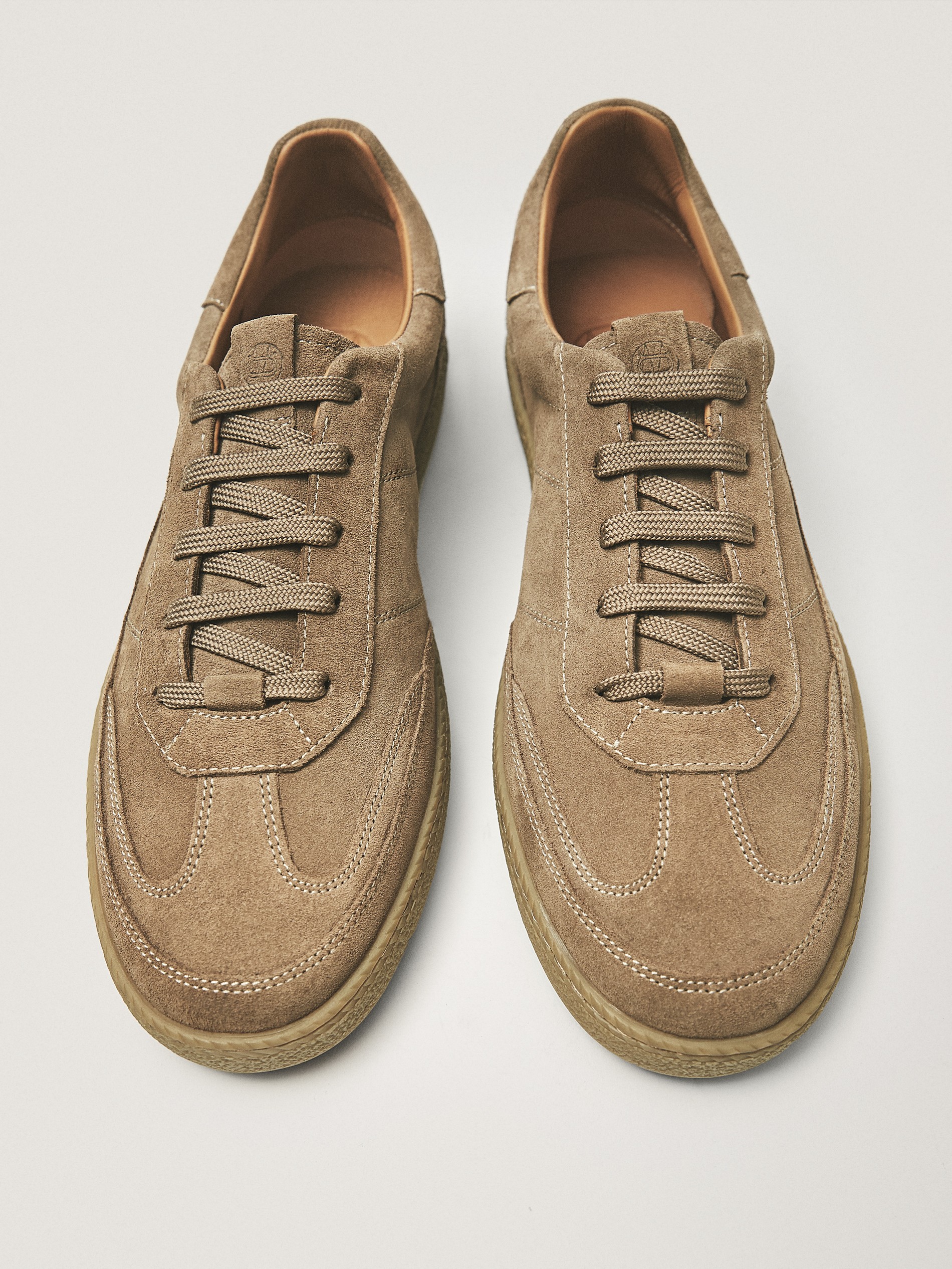 camel coloured trainers