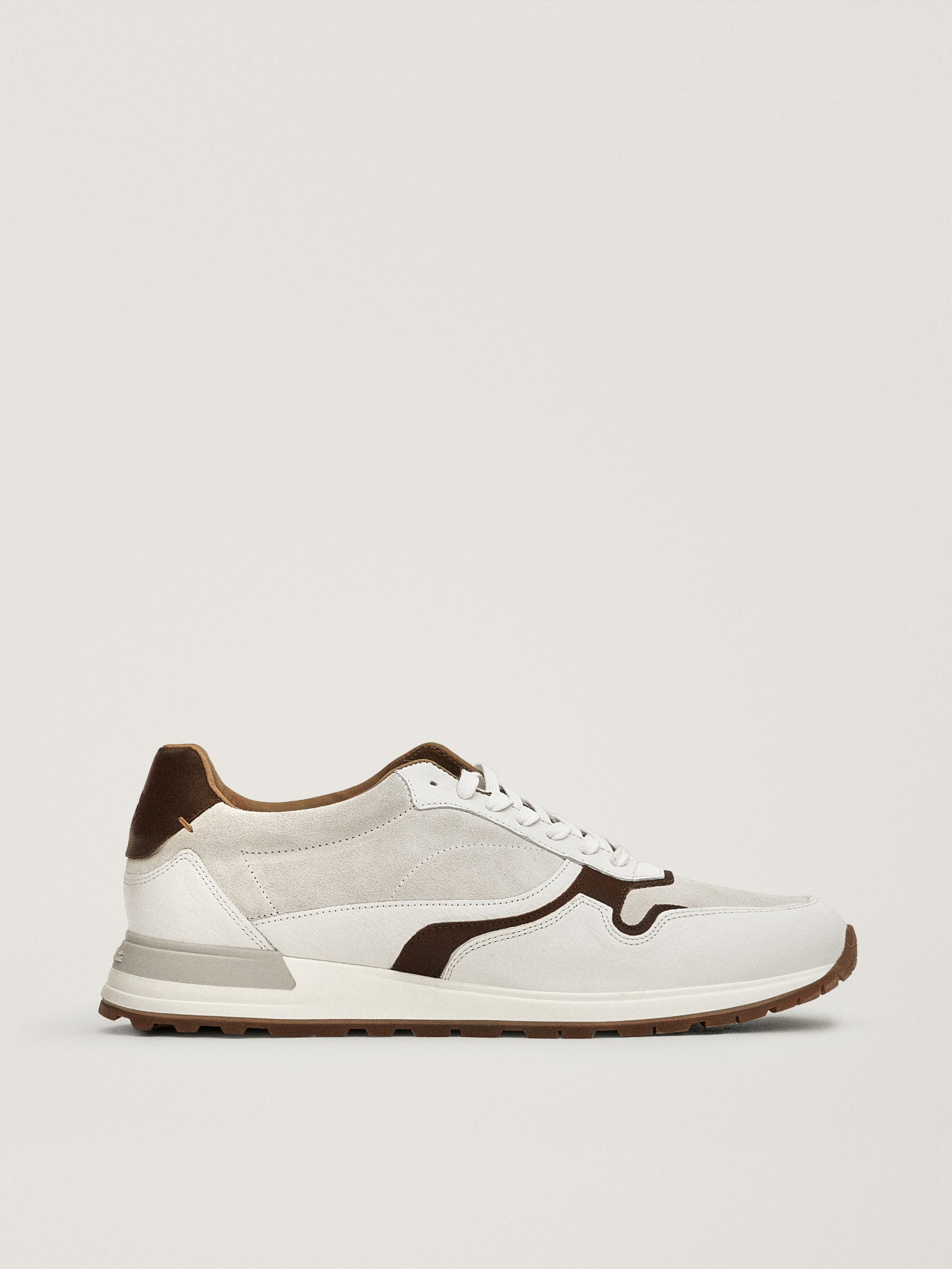 WHITE LEATHER TRAINERS - Men - Massimo 
