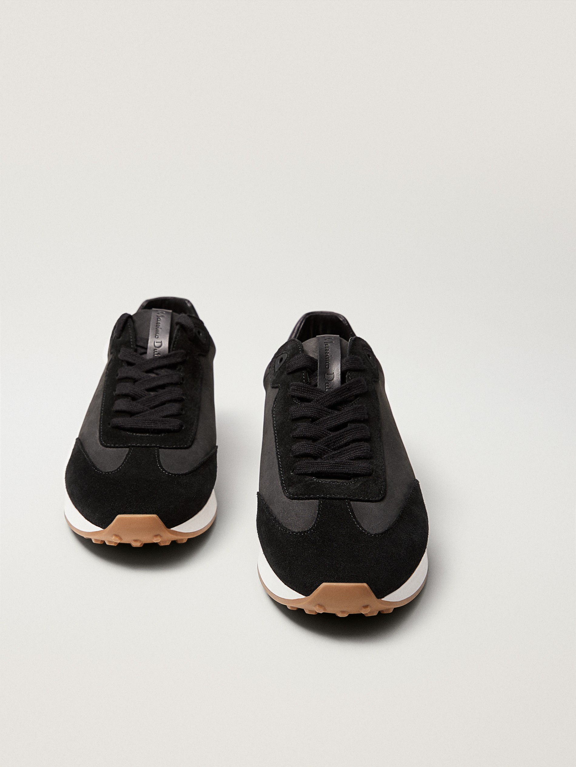 black nubuck trainers