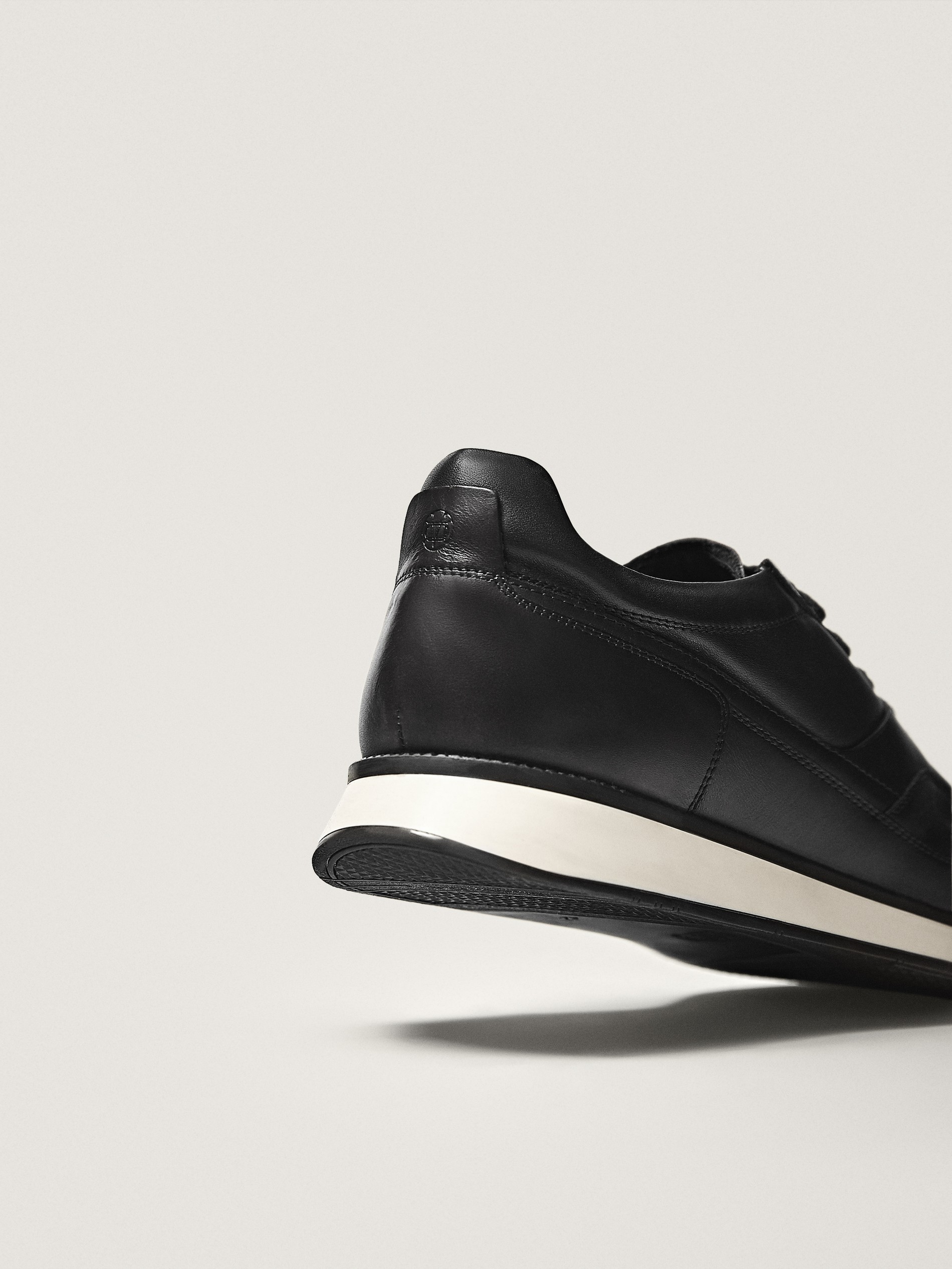 massimo dutti white leather sneakers