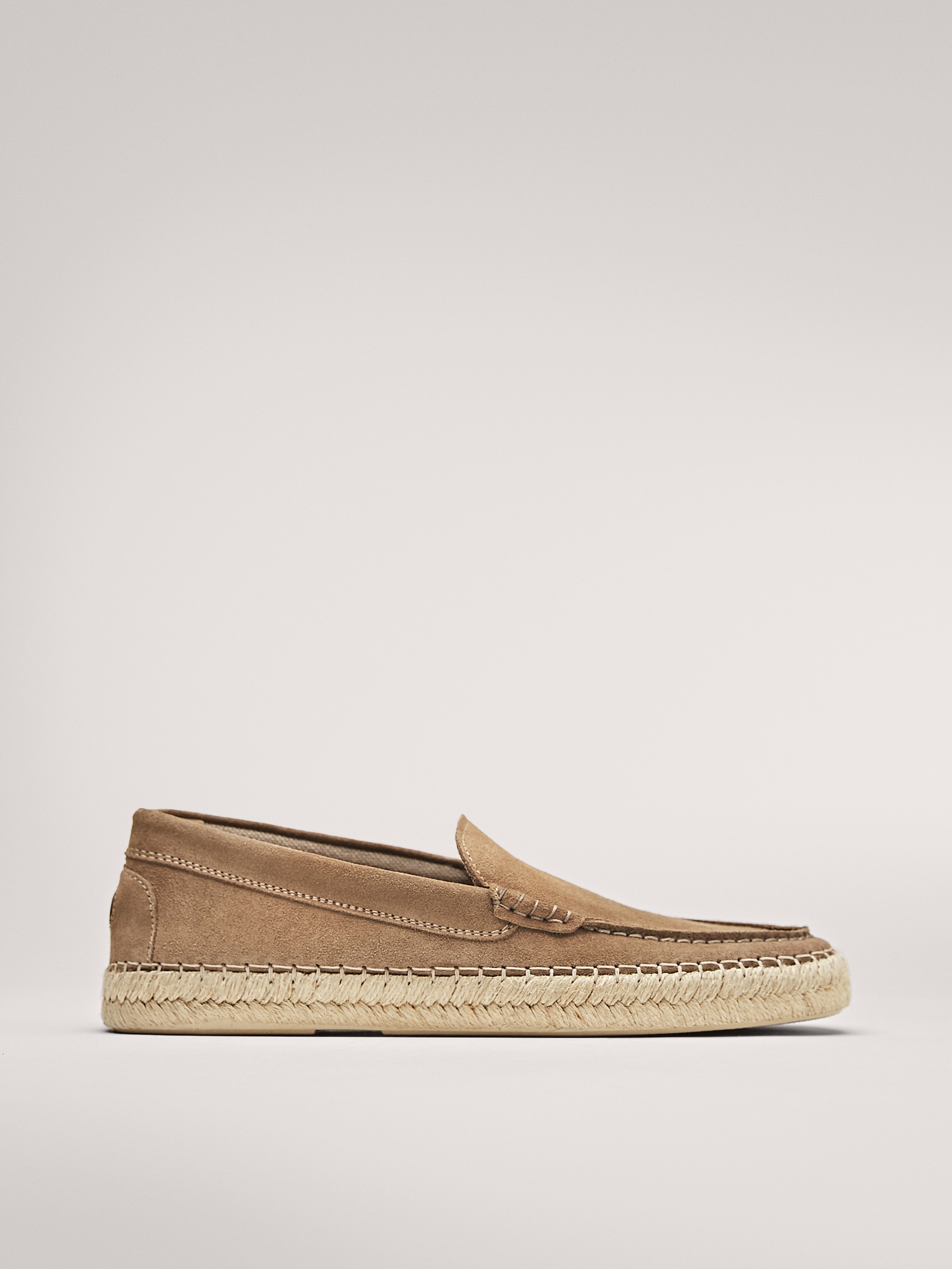 sand suede loafers