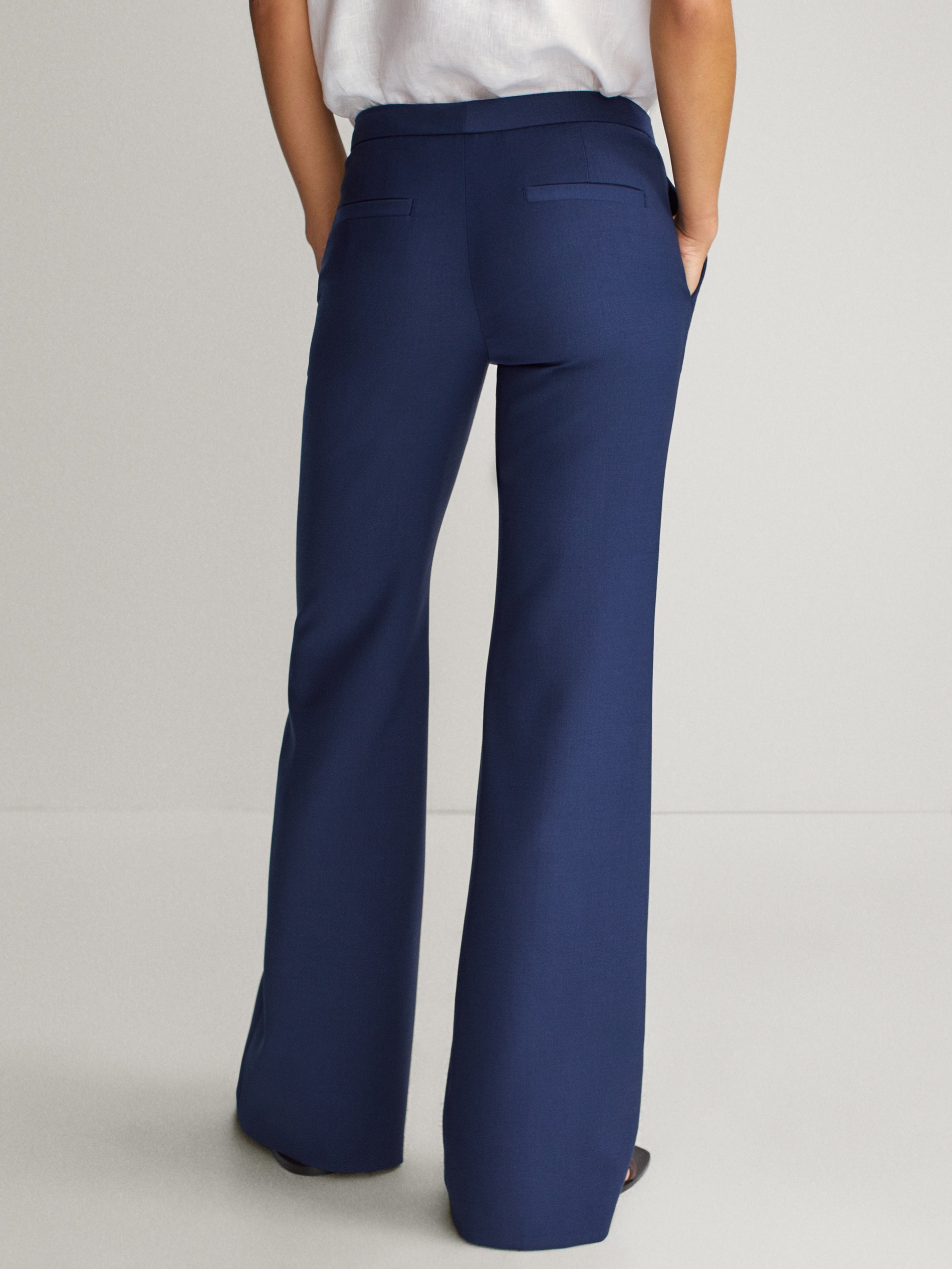 mens navy wool trousers