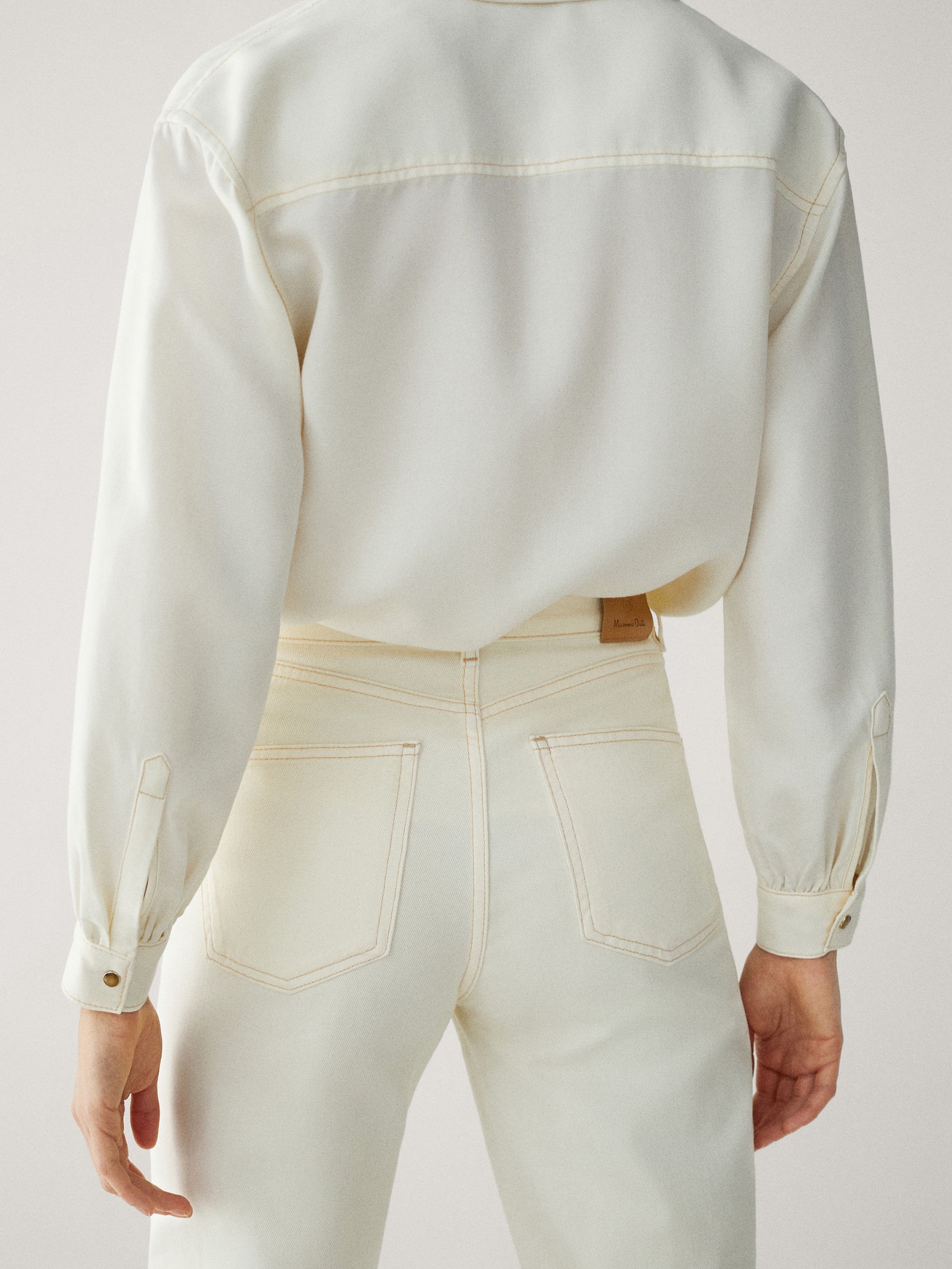 massimo dutti white jeans