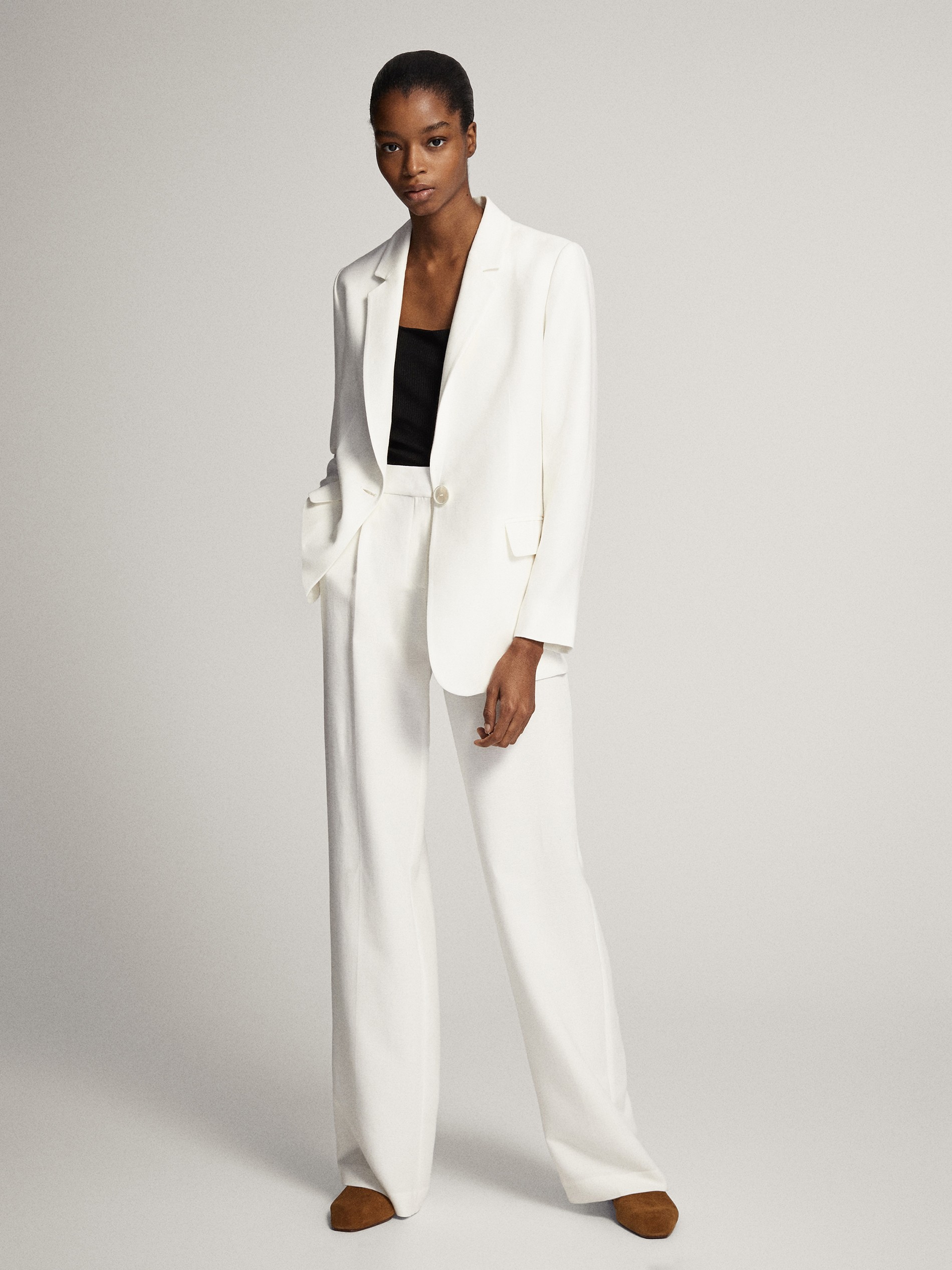 massimo dutti white jeans