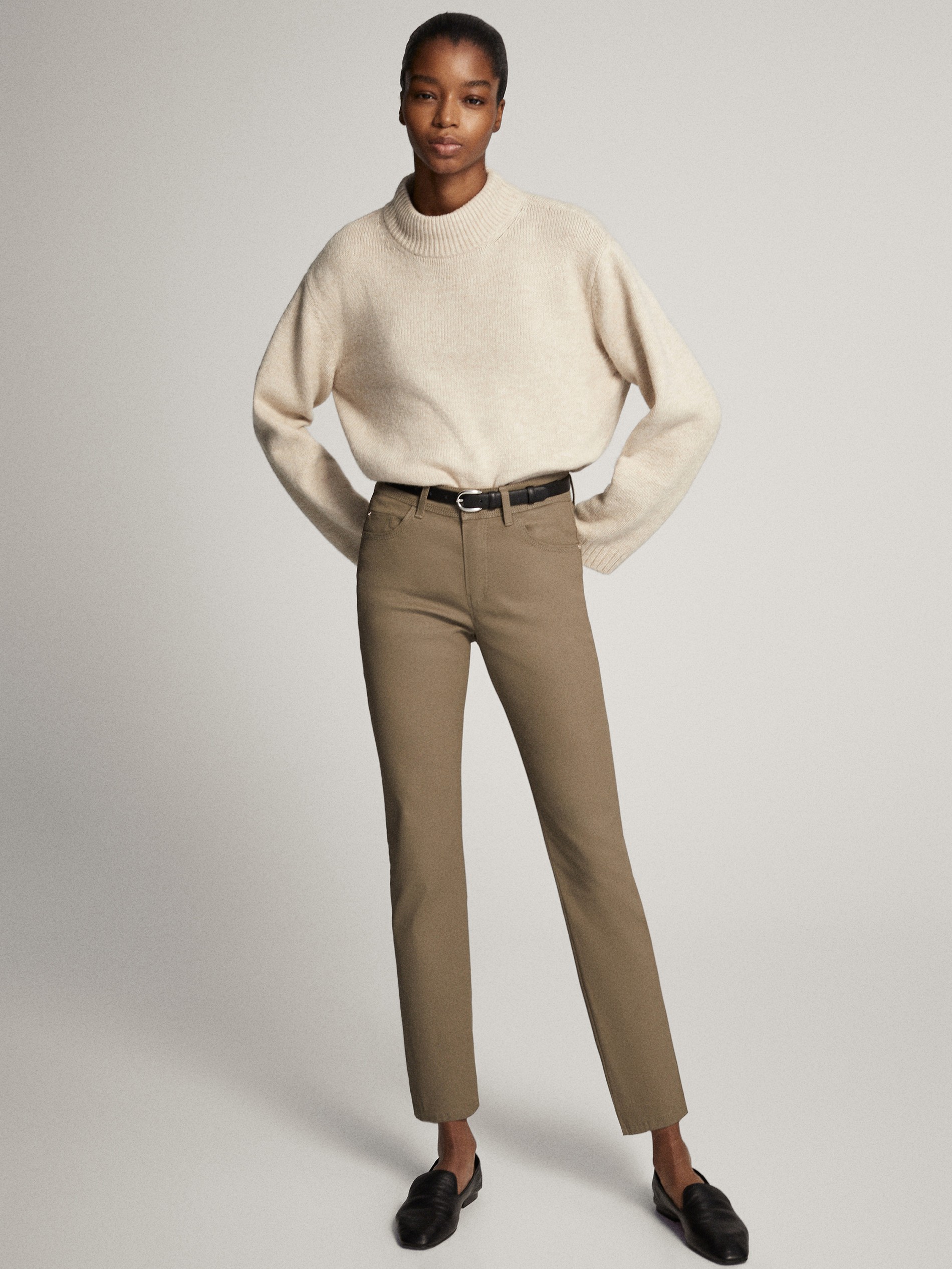 massimo dutti coated jeans