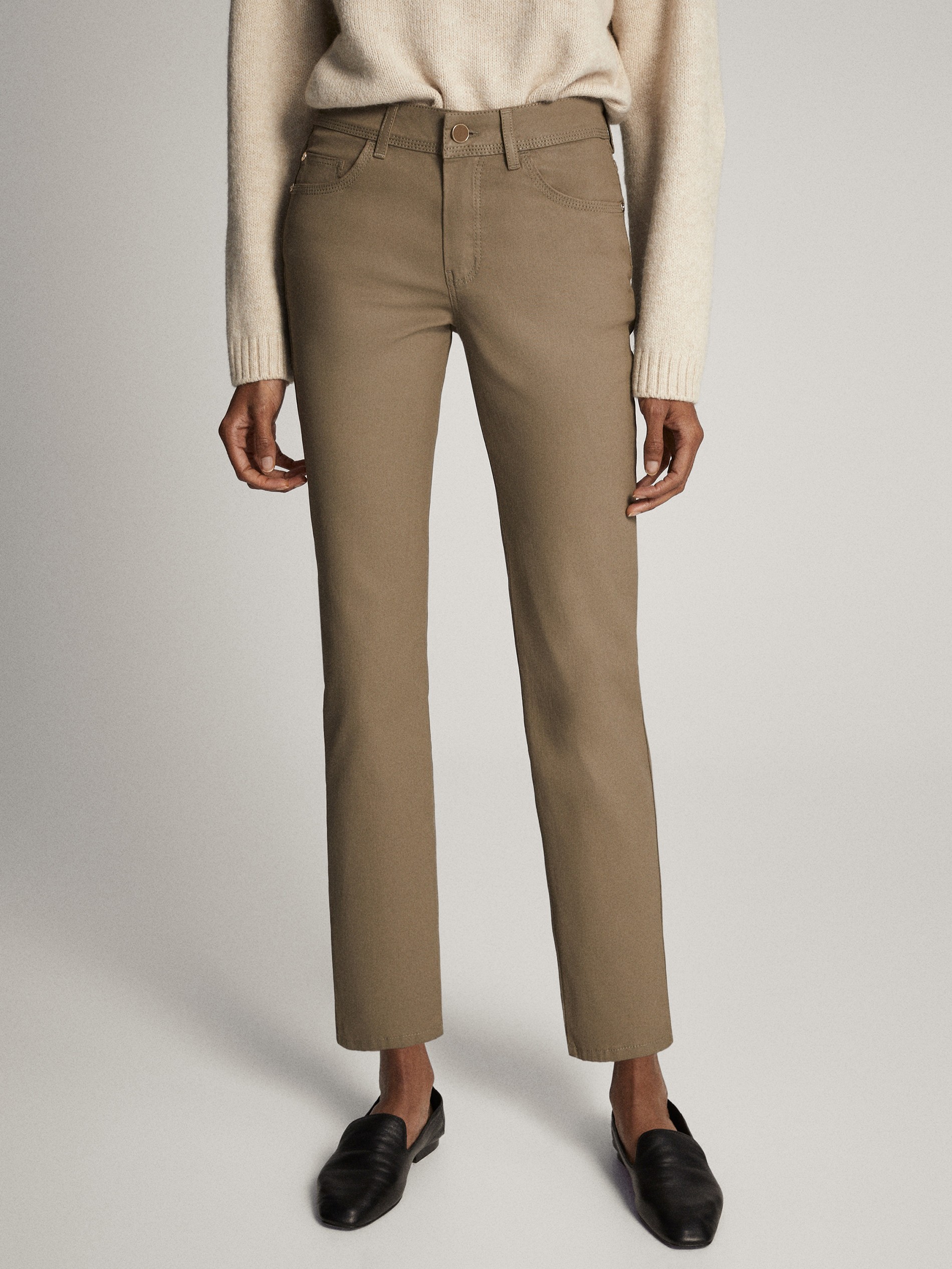 massimo dutti coated jeans