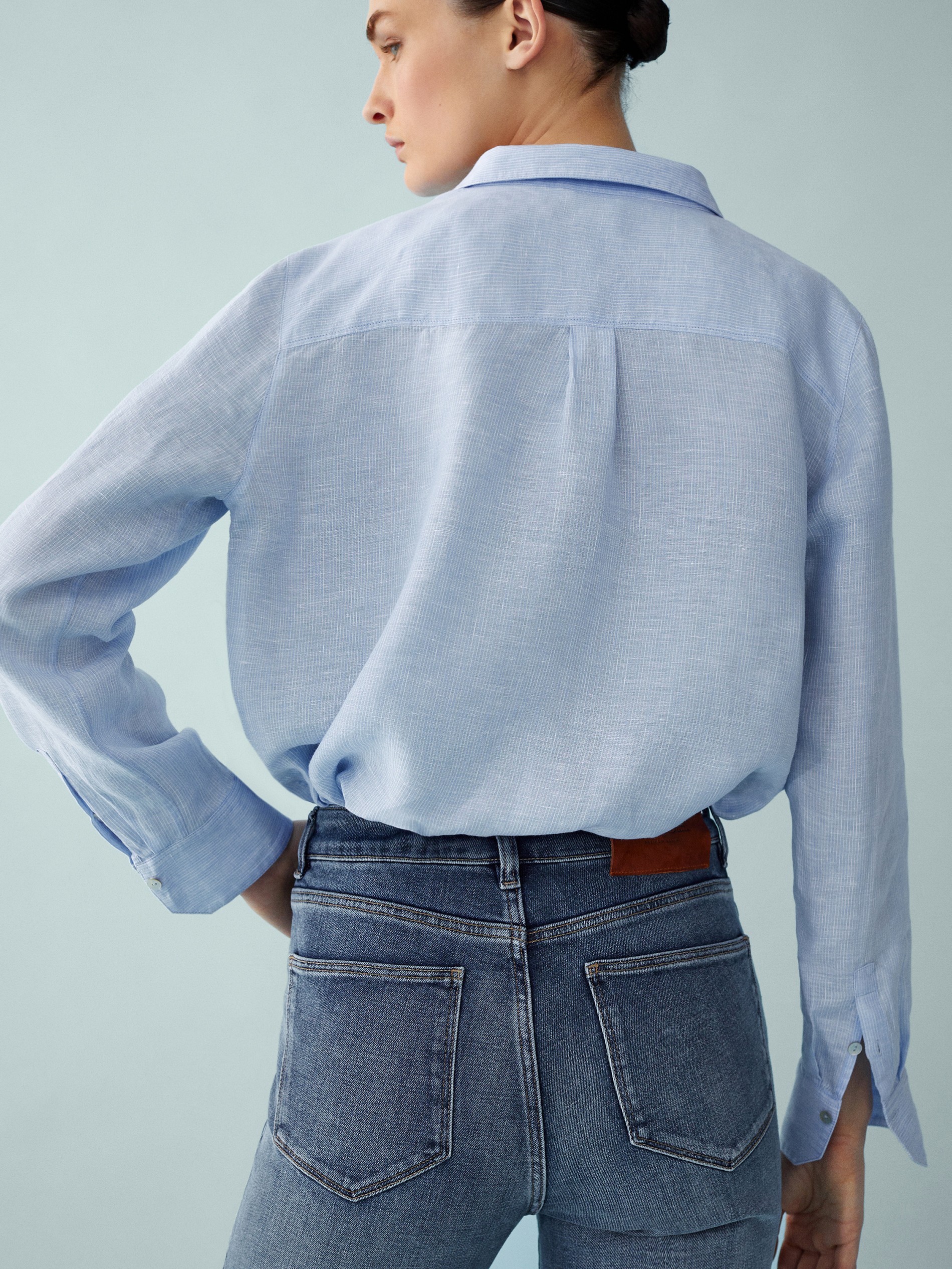 massimo dutti coated jeans