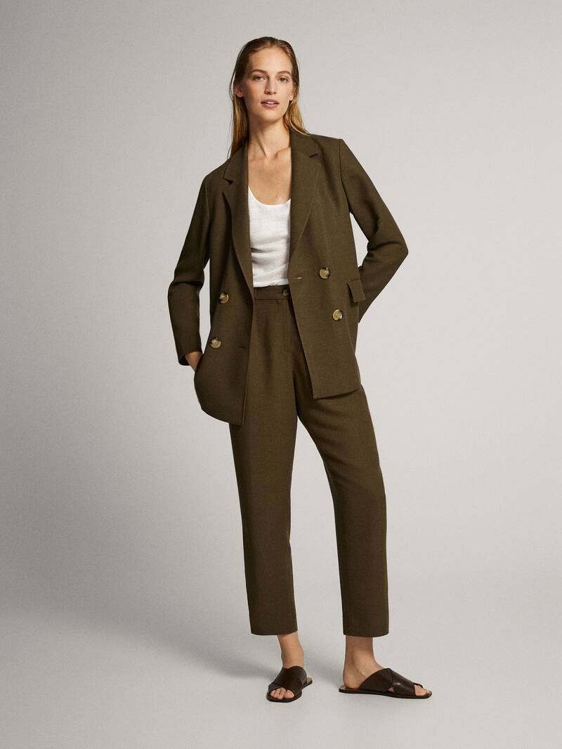 Darted Carrot Fit Trousers Men Massimo Dutti