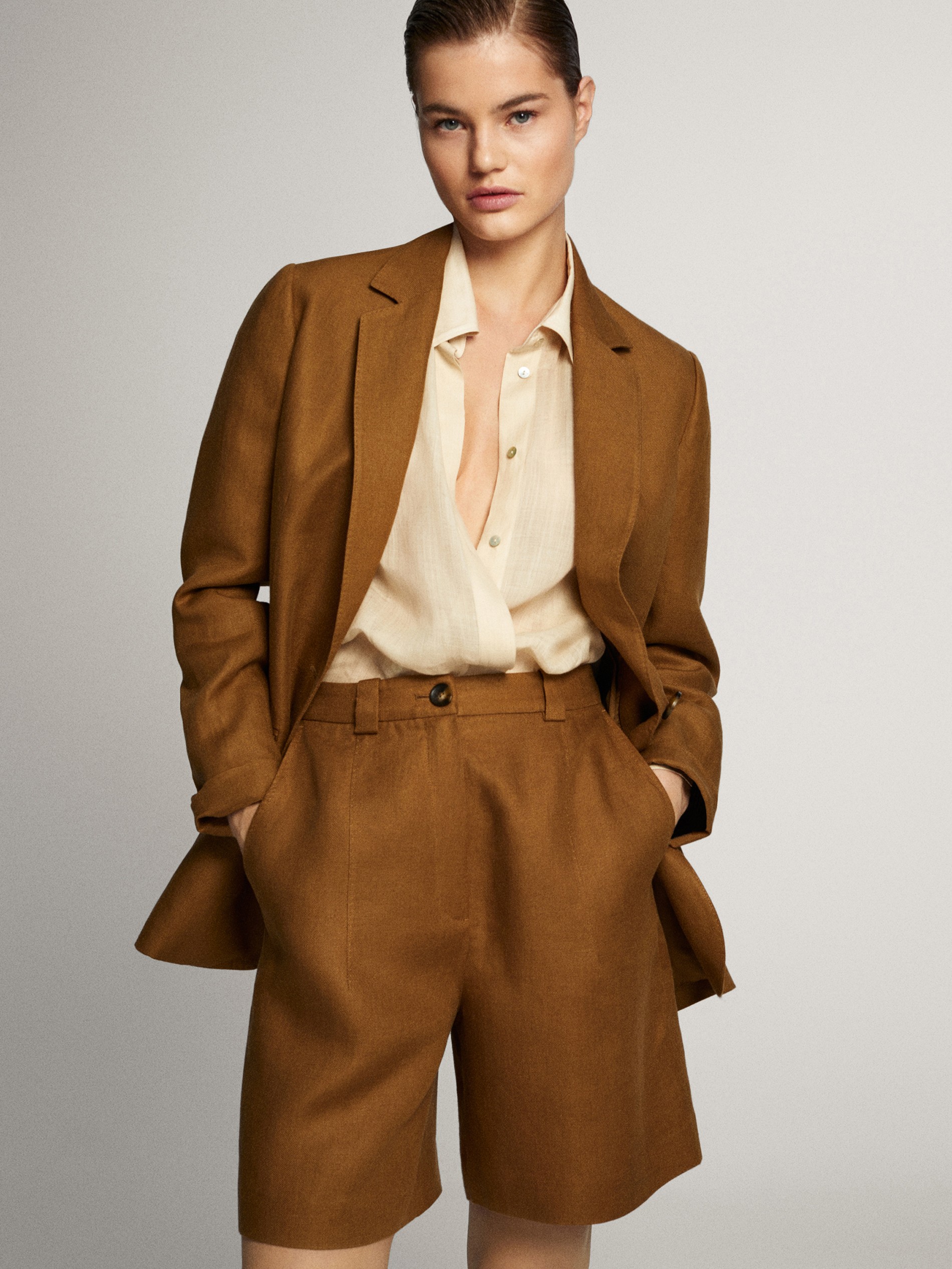 linen shorts women