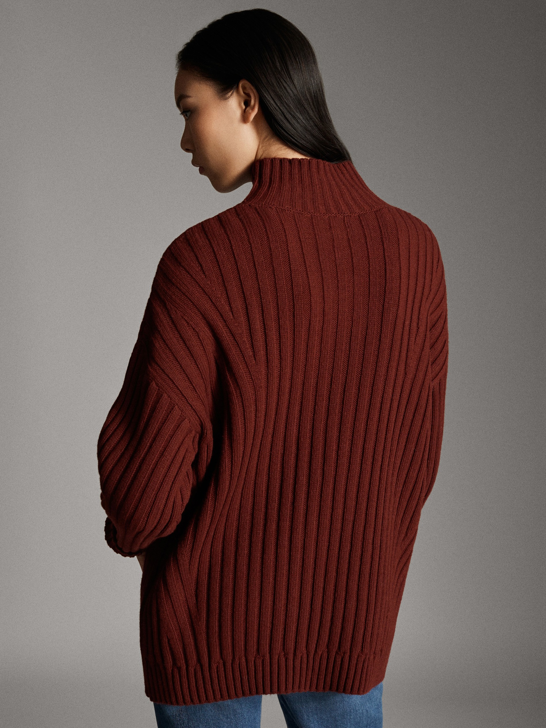 massimo dutti red sweater