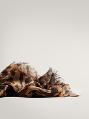 ANIMAL PRINT YÜN FULAR
