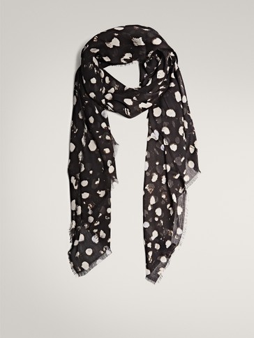 ladies polka dot scarf summer spotty scarf blue polka dot scarf