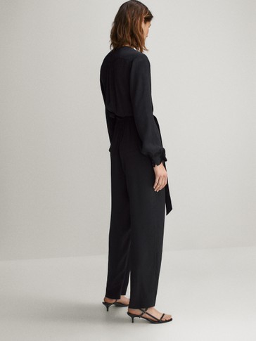 massimo dutti jumpsuit black