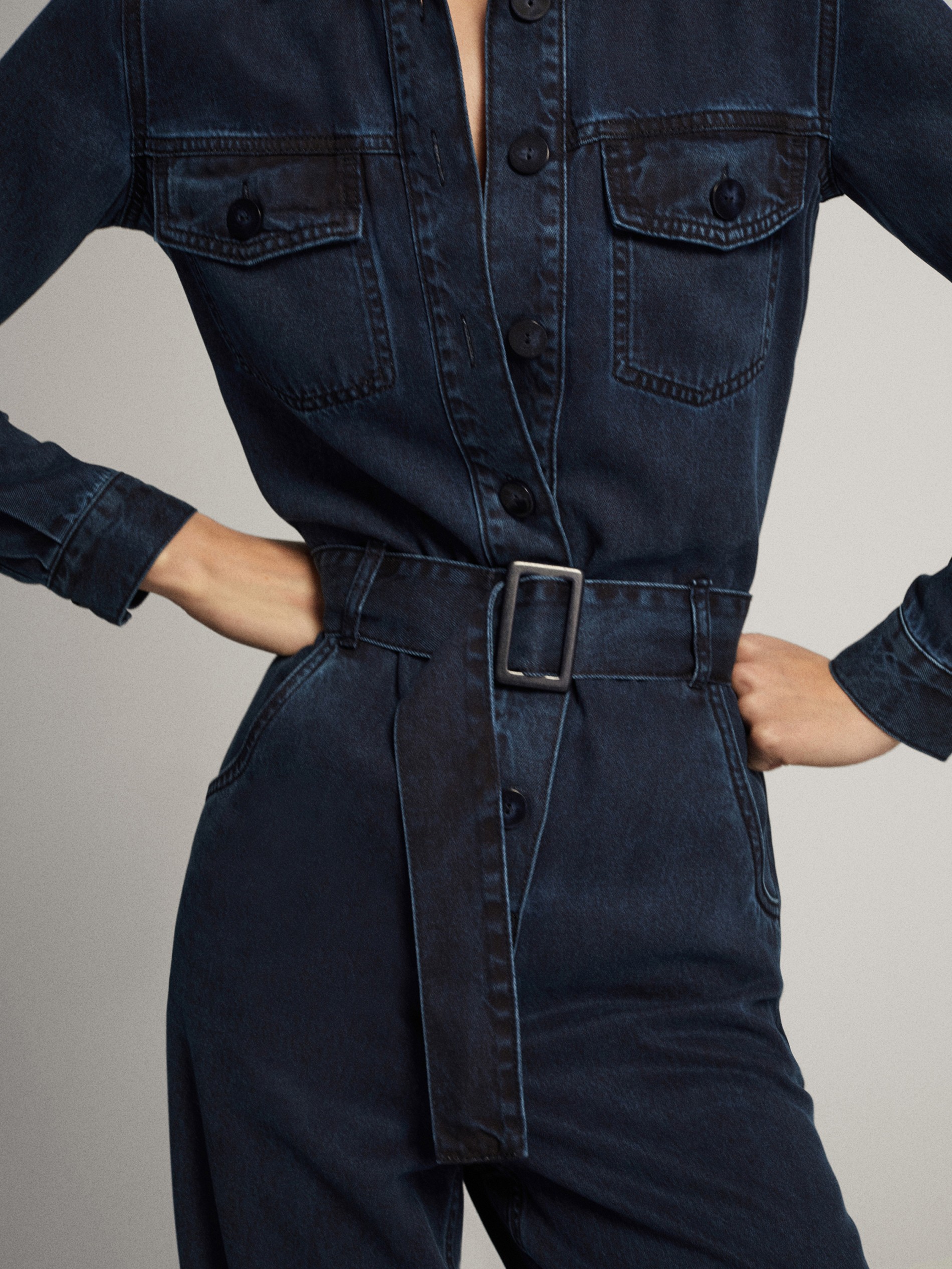 massimo dutti leather jumpsuit