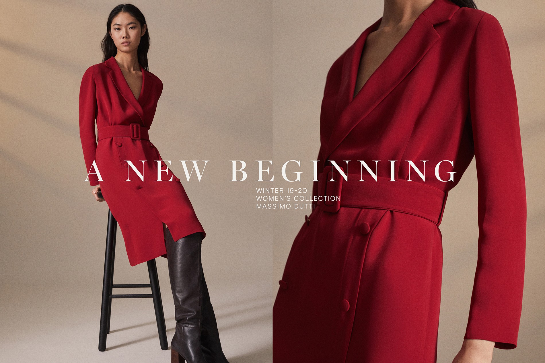 massimo dutti red dress