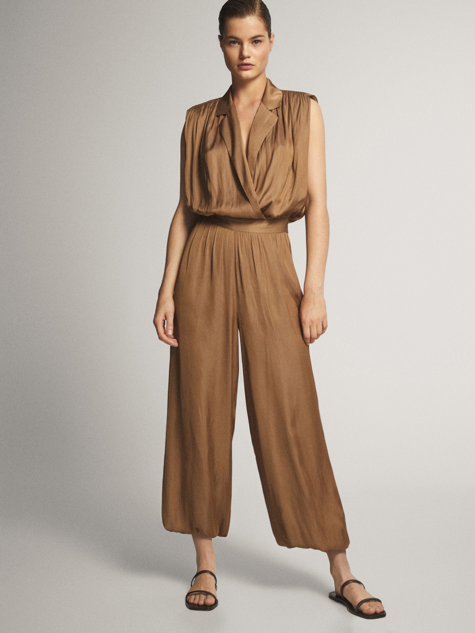 massimo dutti yellow jumpsuit