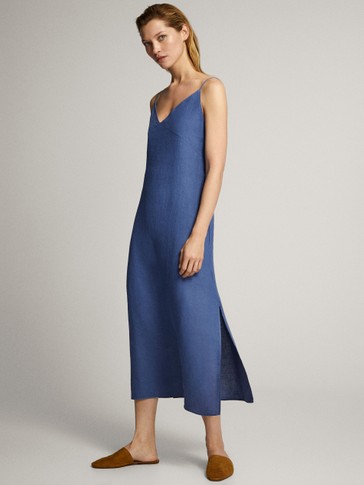 massimo dutti linen dress