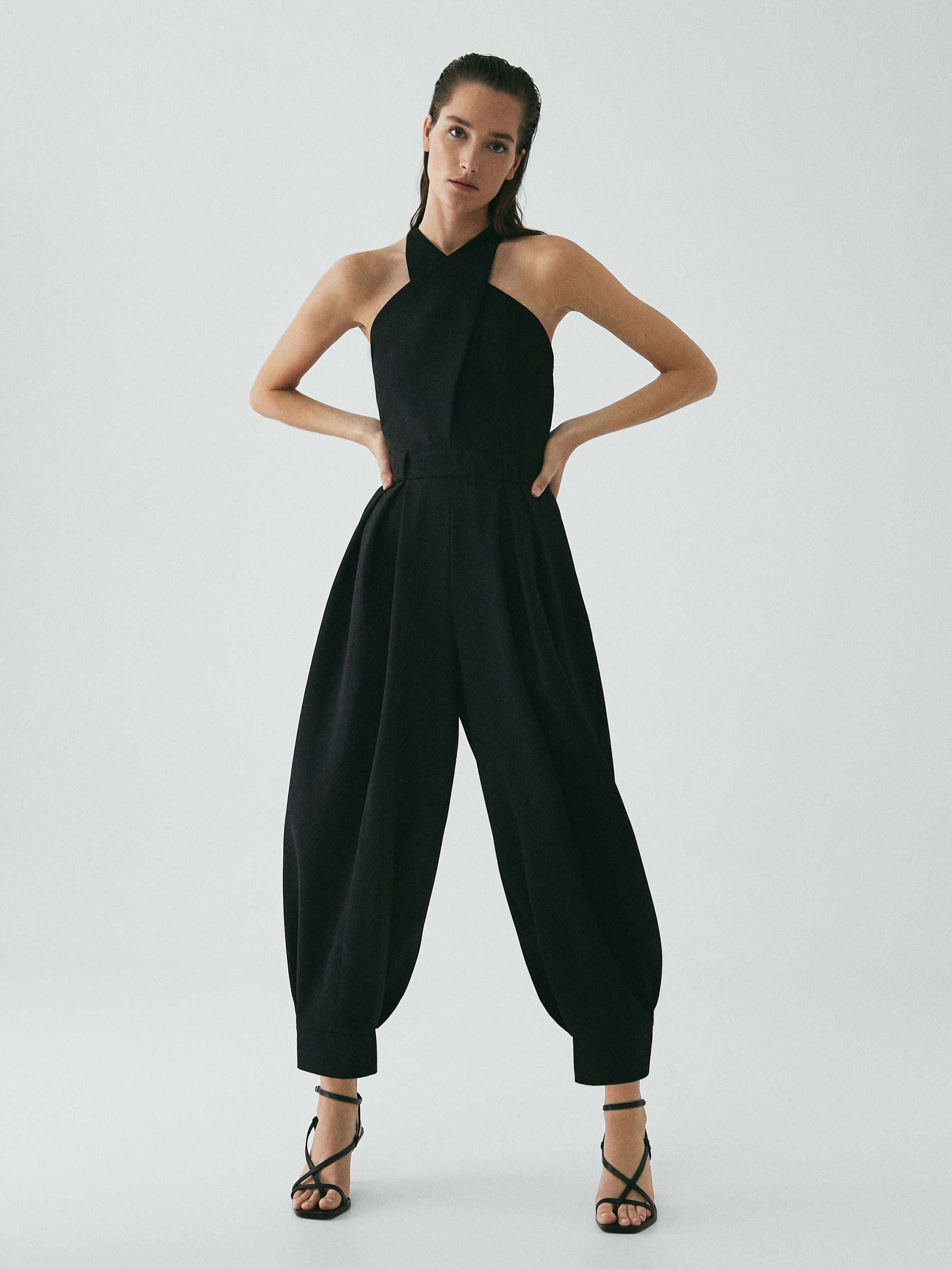 massimo dutti black jumpsuit