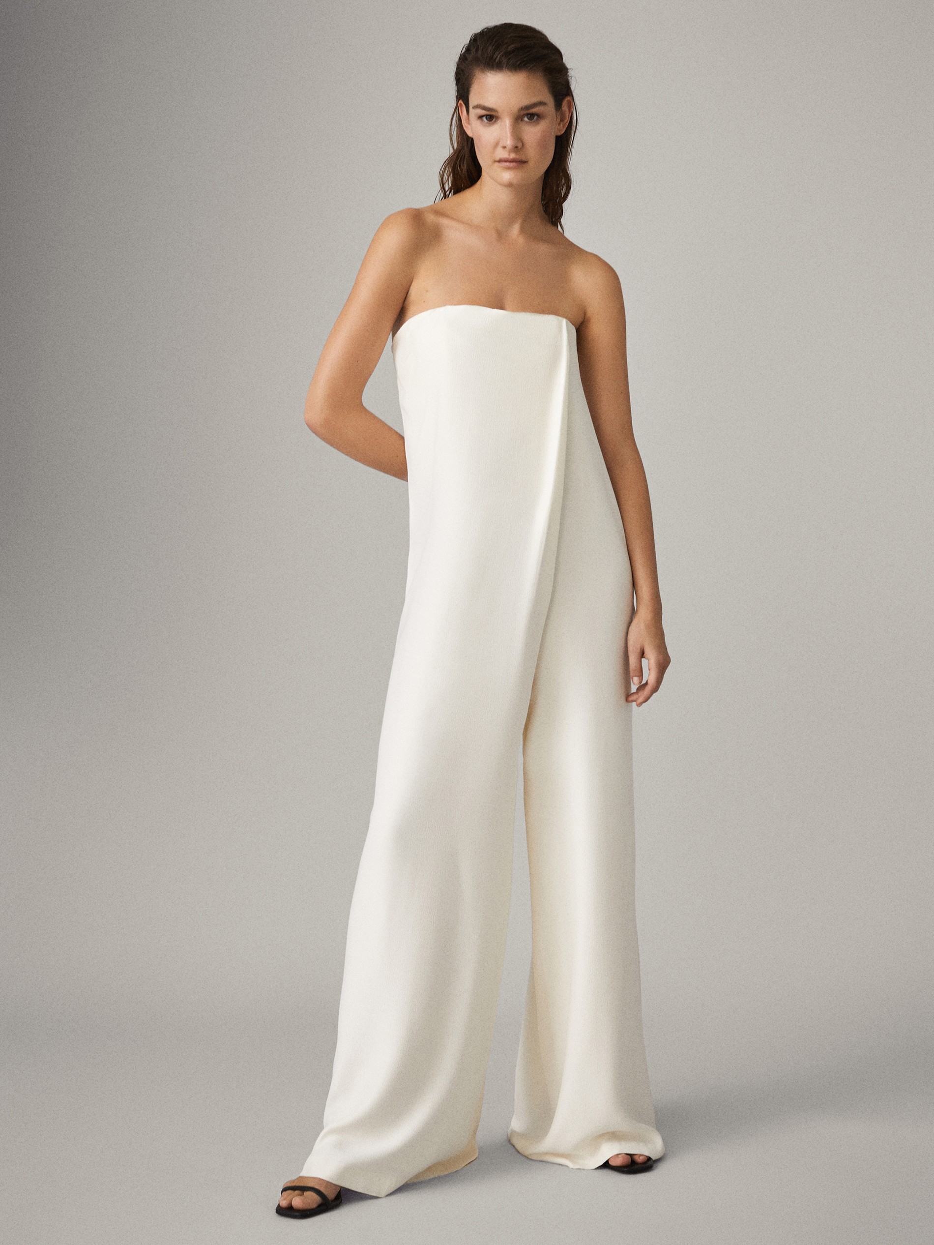 massimo dutti white jumpsuit