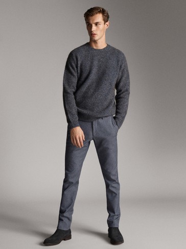 Slim Fit Pamuklu Chino Pantolon Erkek Massimo Dutti
