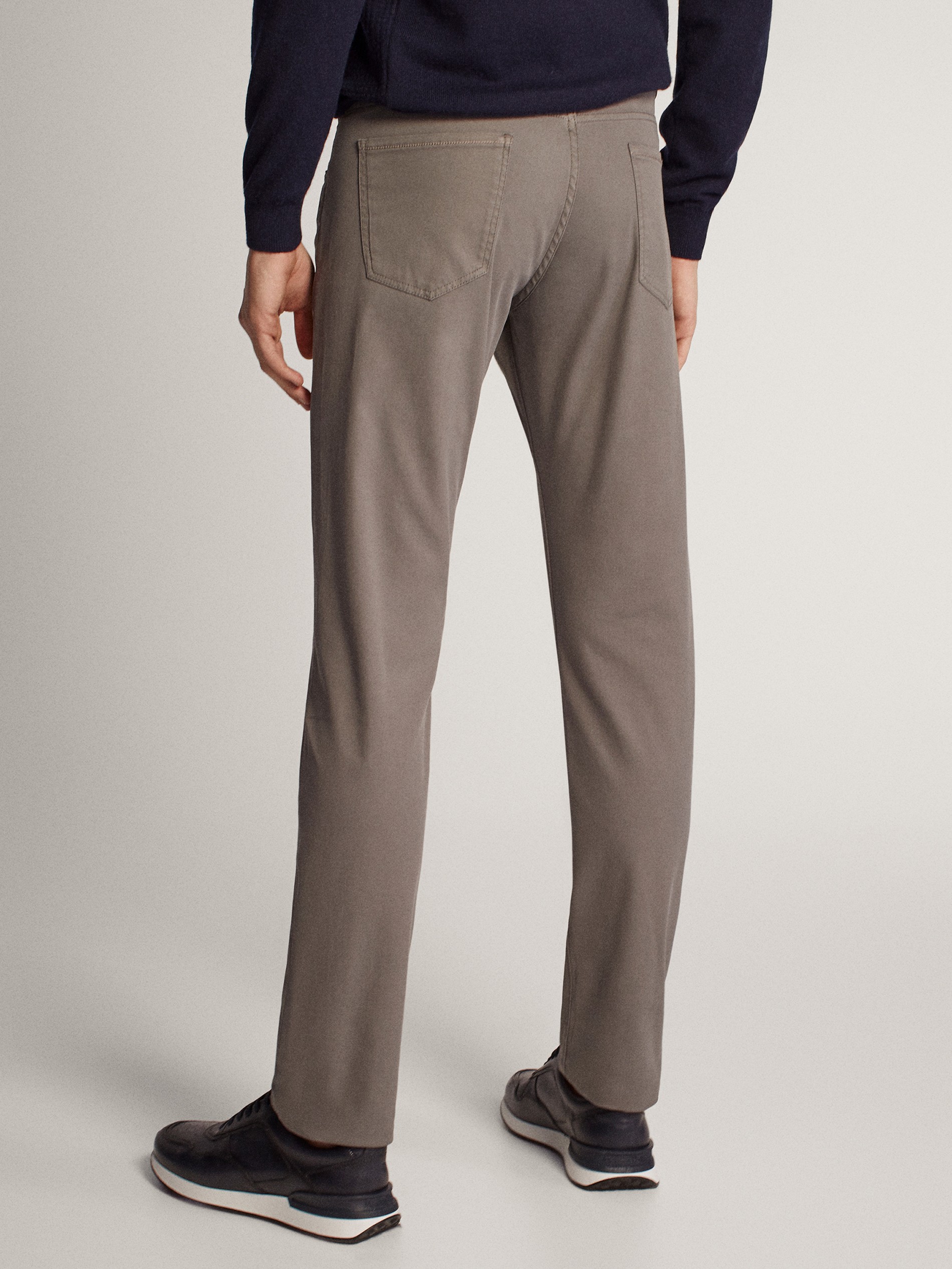 Massimo Dutti Slim Fit Denim-Effect Trousers - Big Apple Buddy