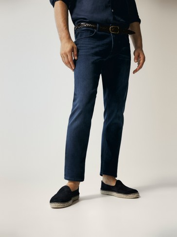 SLIM FIT JEANS WITH PLUSH DETAIL