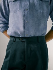 SLIM FIT PAMUKLU PENSLİ PANTOLON