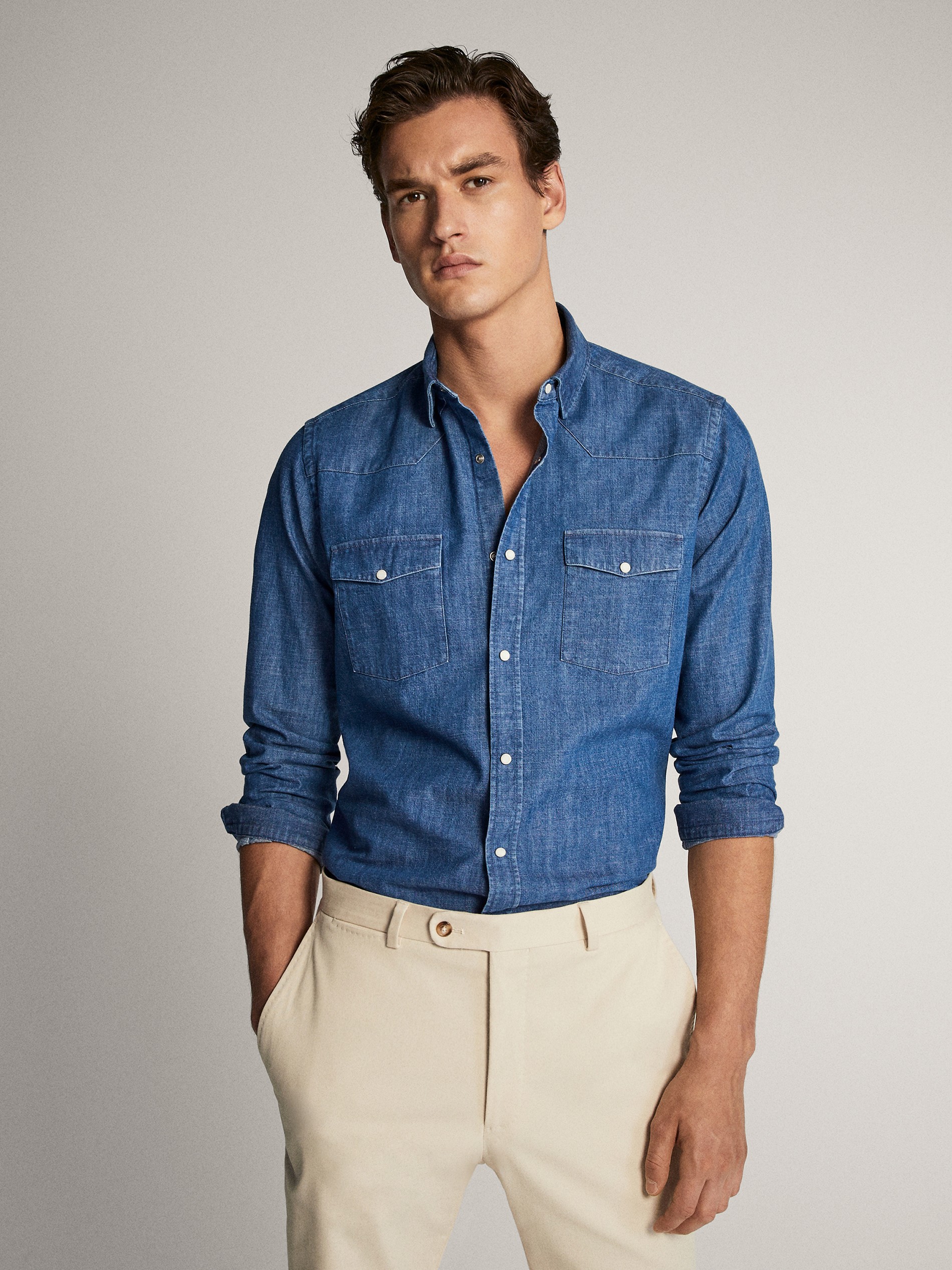 massimo dutti denim dress