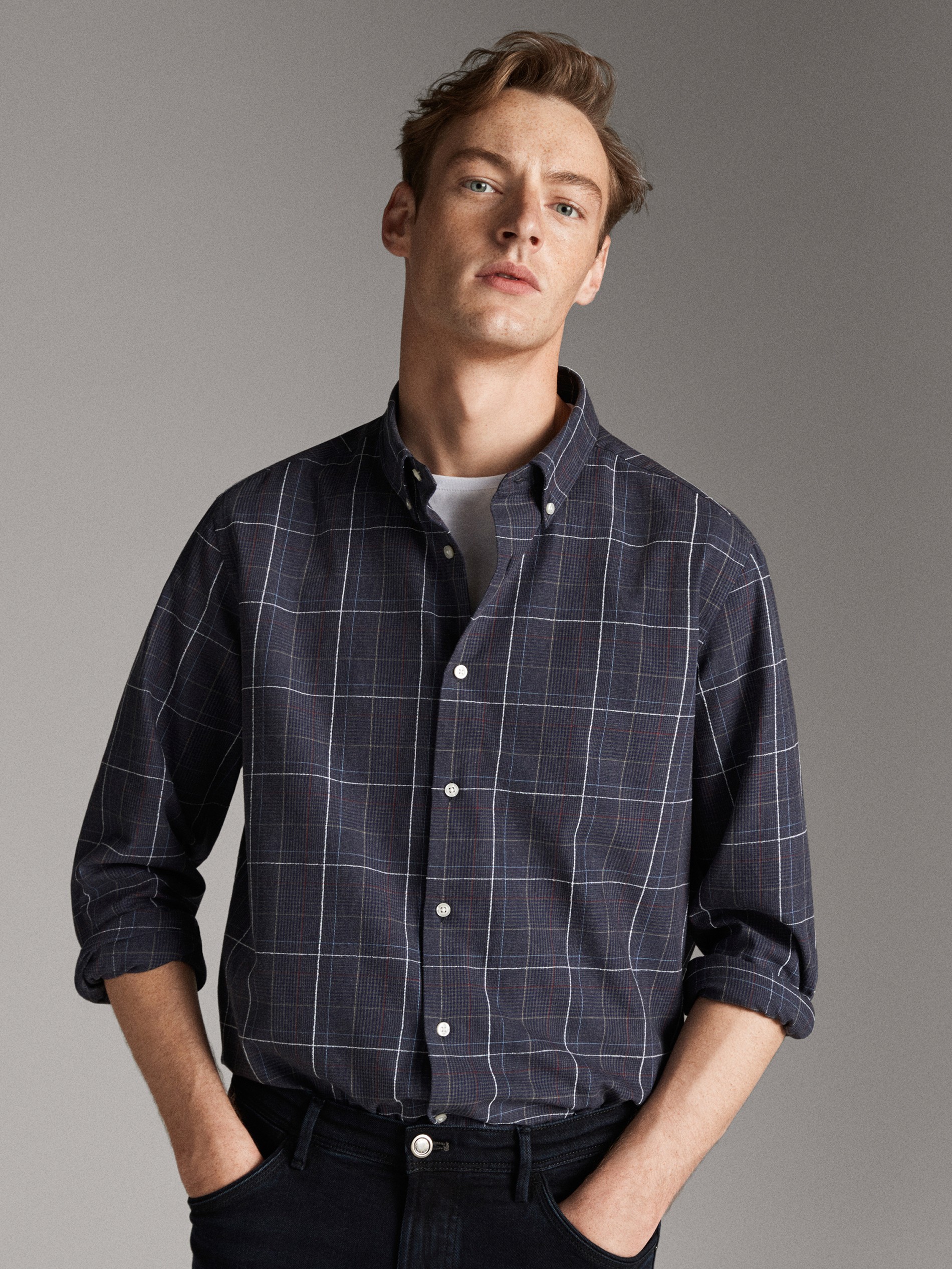 massimo dutti checked shirt