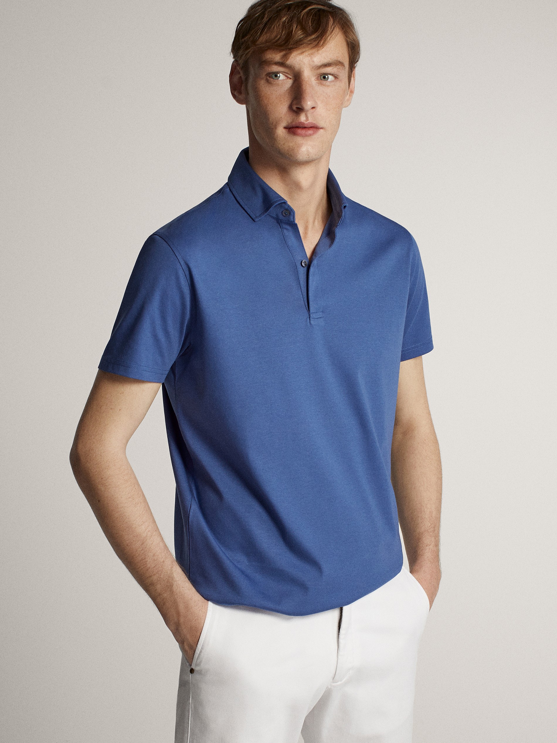 massimo dutti hombre polos manga corta