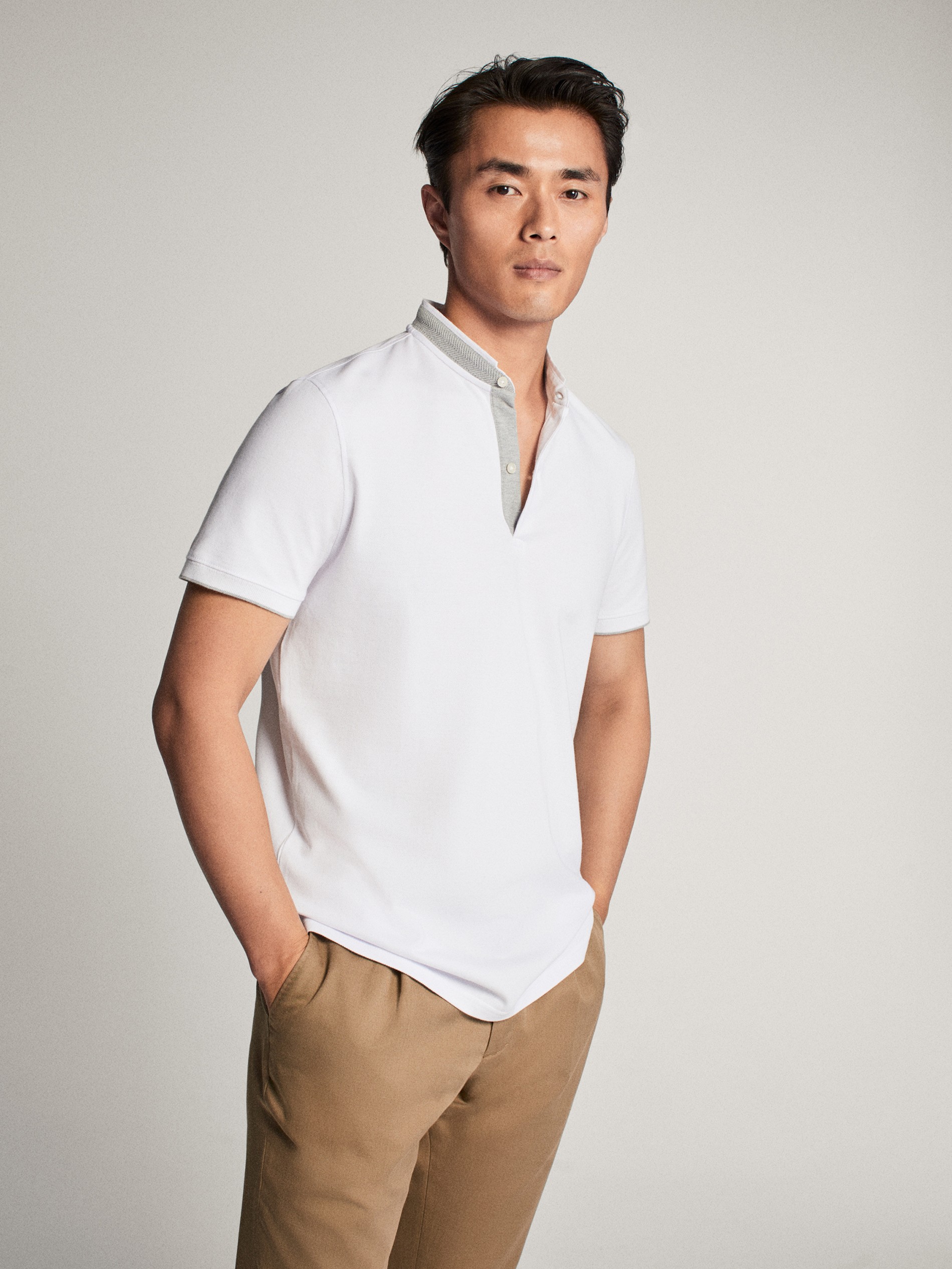 polo cuello mao massimo dutti