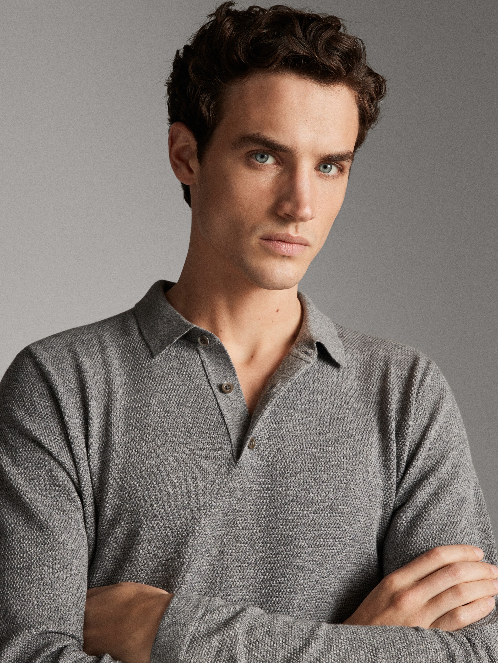 polo manga larga massimo dutti