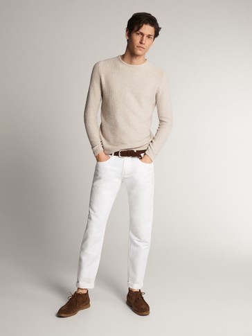 CREW NECK COTTON SWEATER