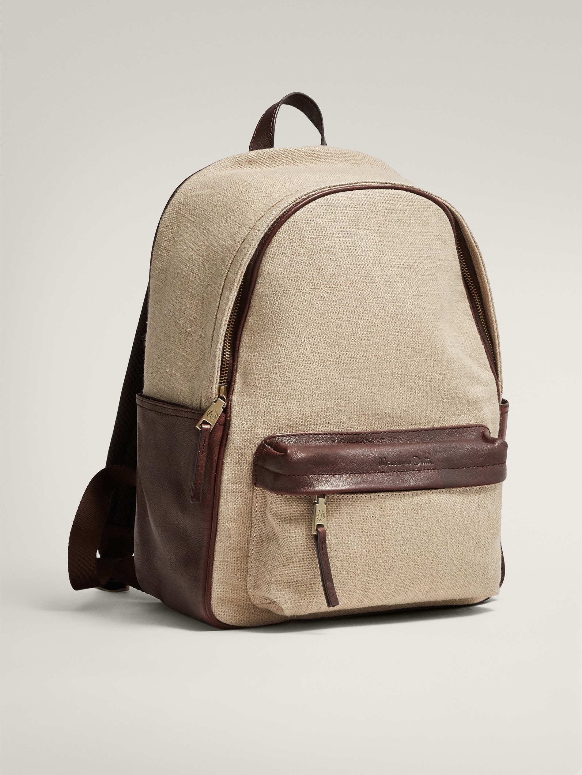 massimo dutti backpack leather