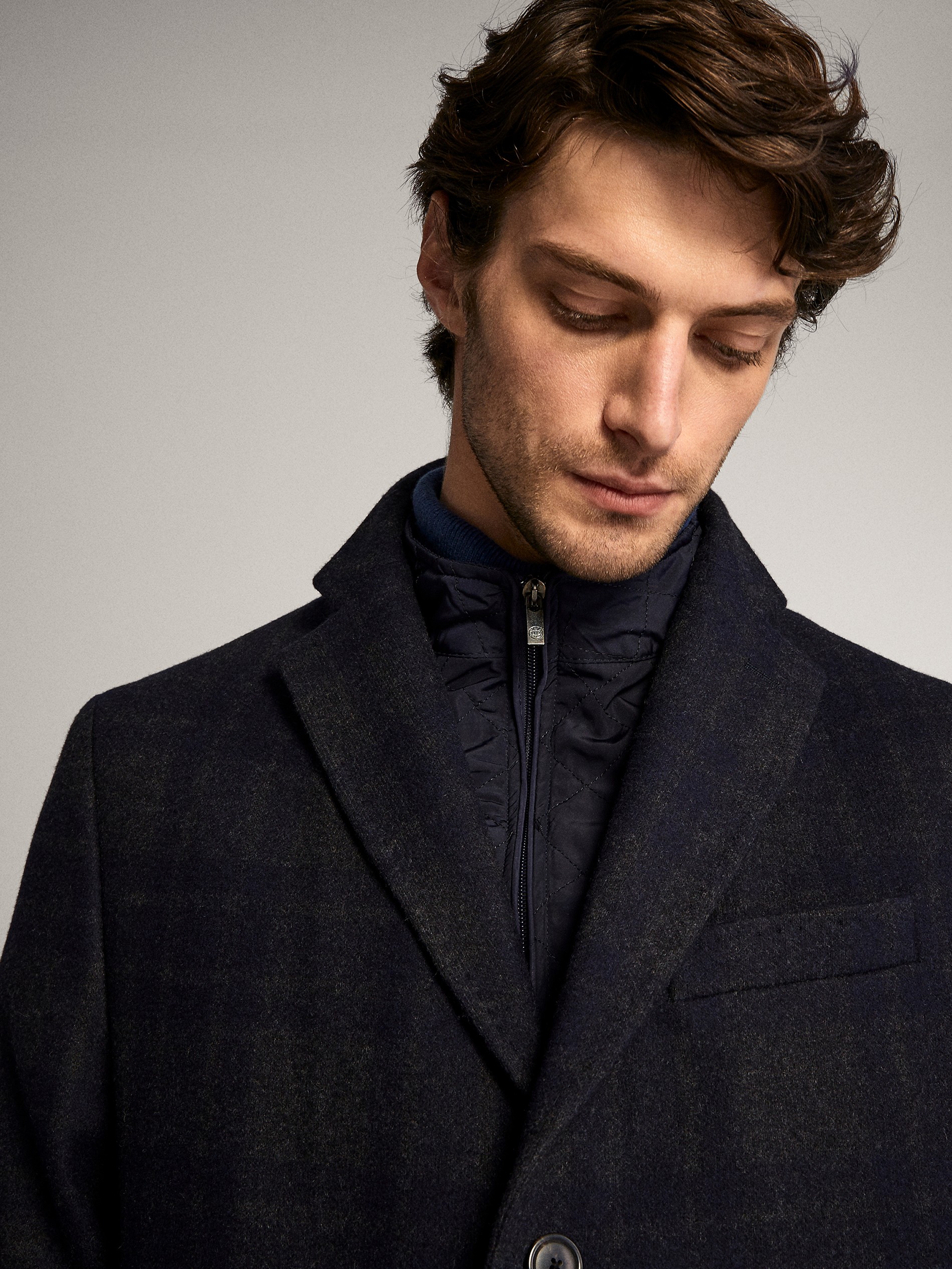 massimo dutti checked coat