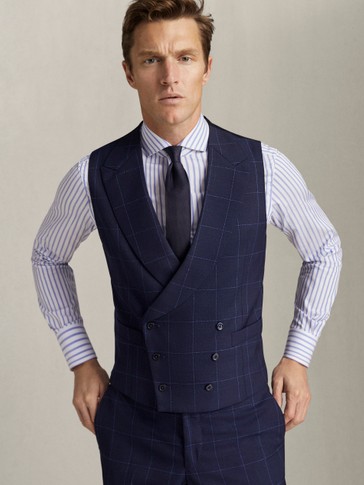 navy wool waistcoat